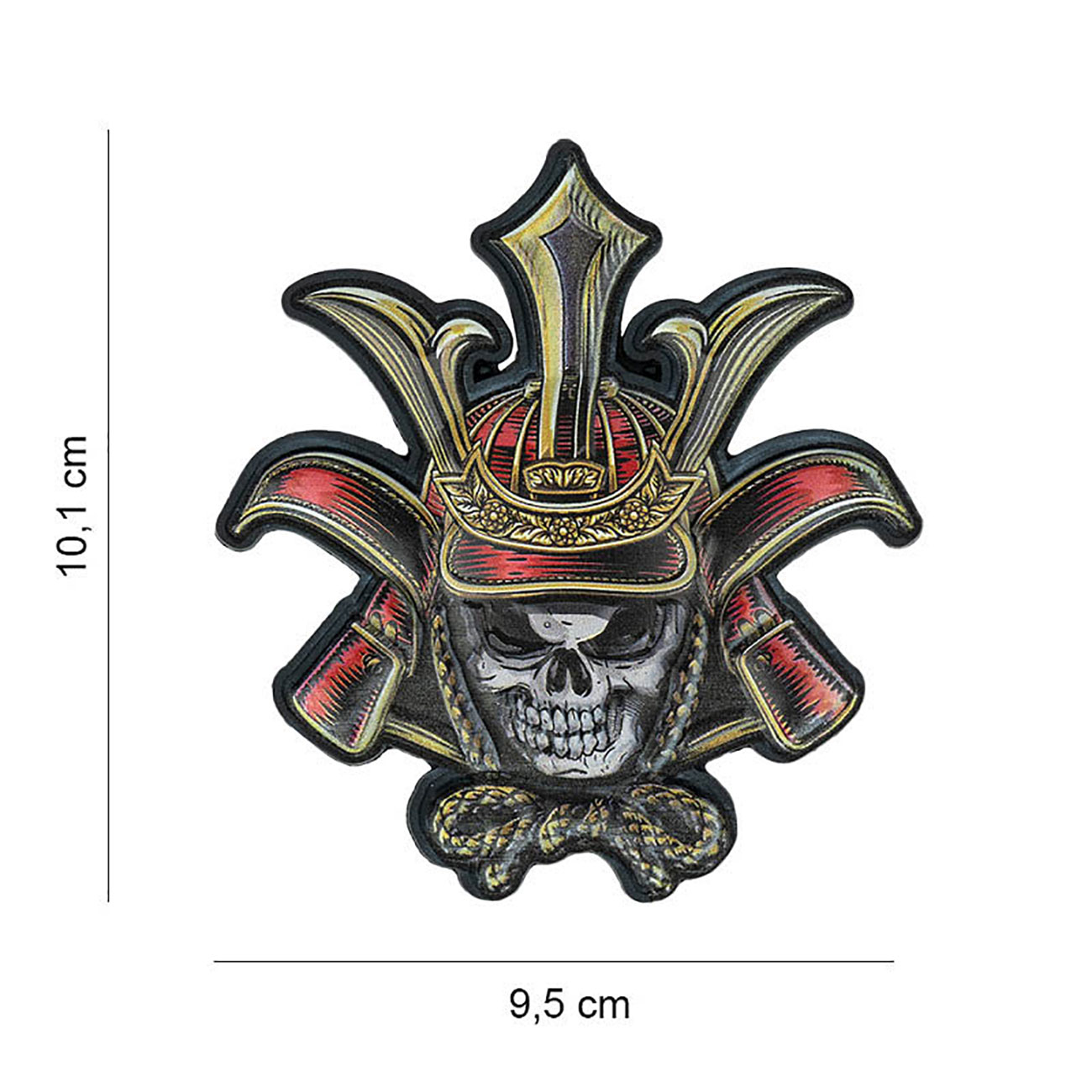 101INC Skull Patch Samurai mit Klettr�ckseite