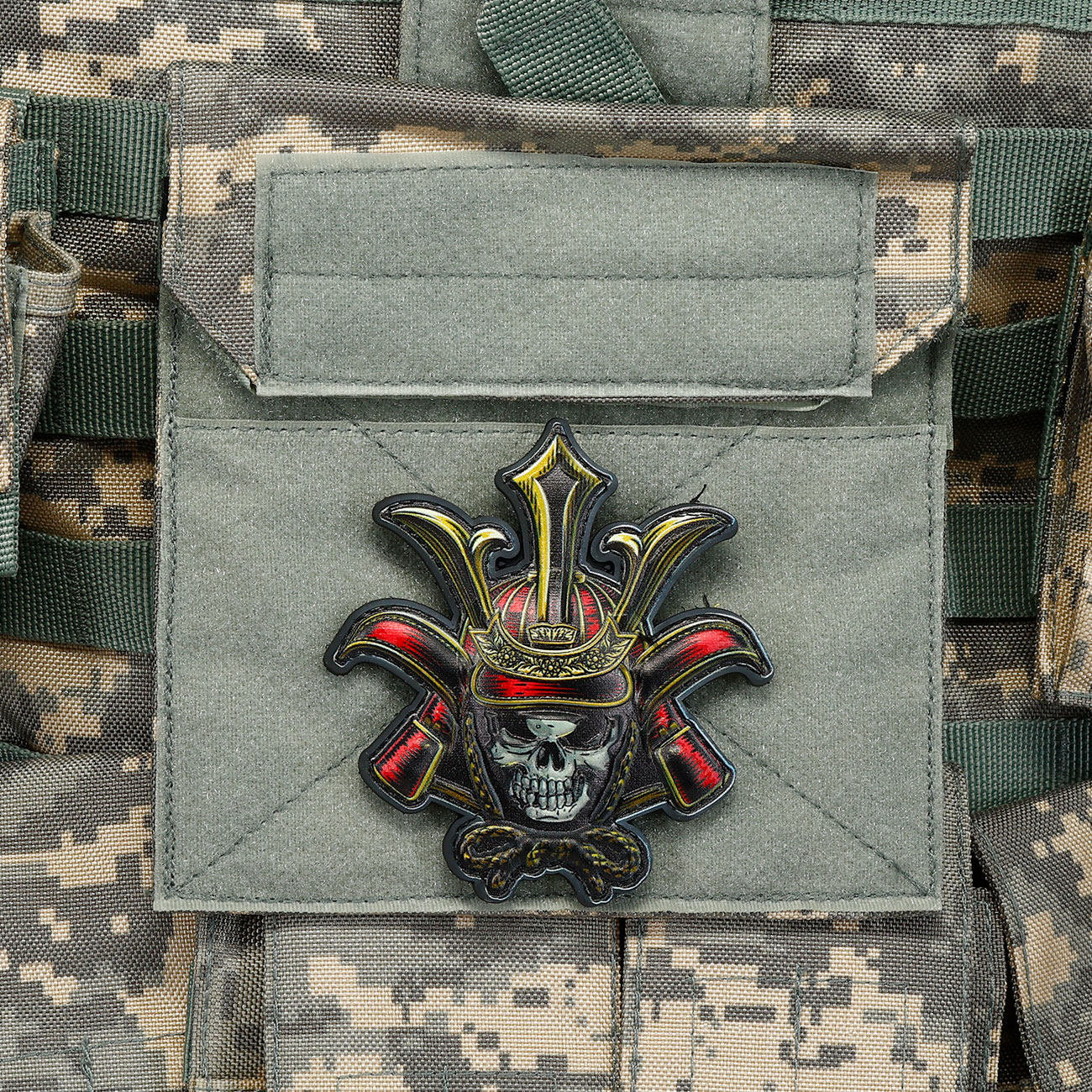 101INC Skull Patch Samurai mit Klettr�ckseite Bild 4
