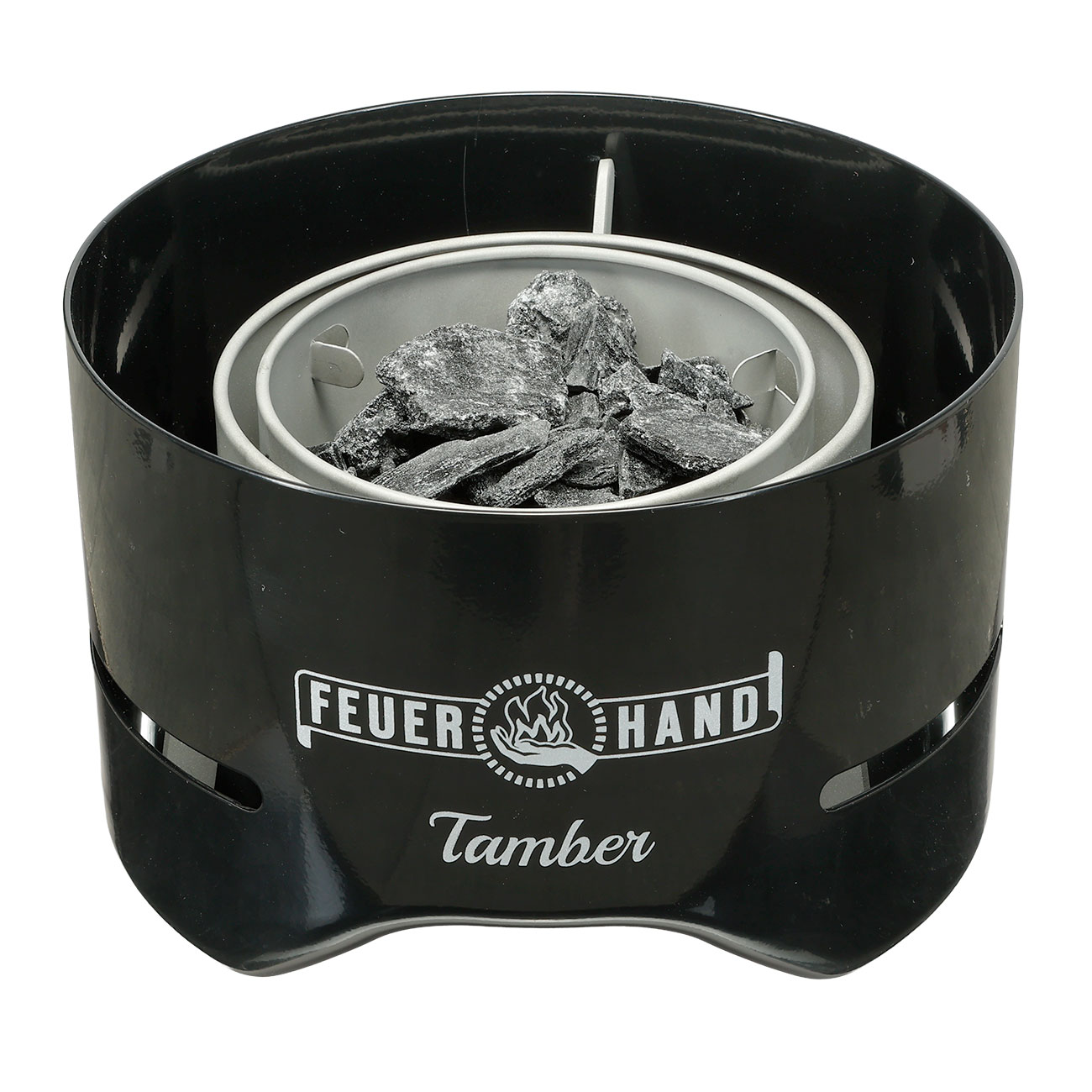 Feuerhand Tischgrill Tamber inkl. 140 g Kohle-Starterpack schwarz Bild 4