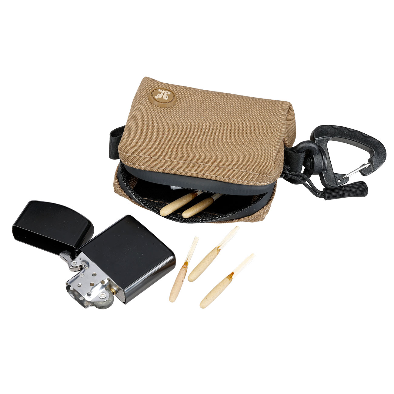 MIL-TEC Praktische kleine Tasche mit Rei�verschluss und Karabiner dark coyote Bild 2