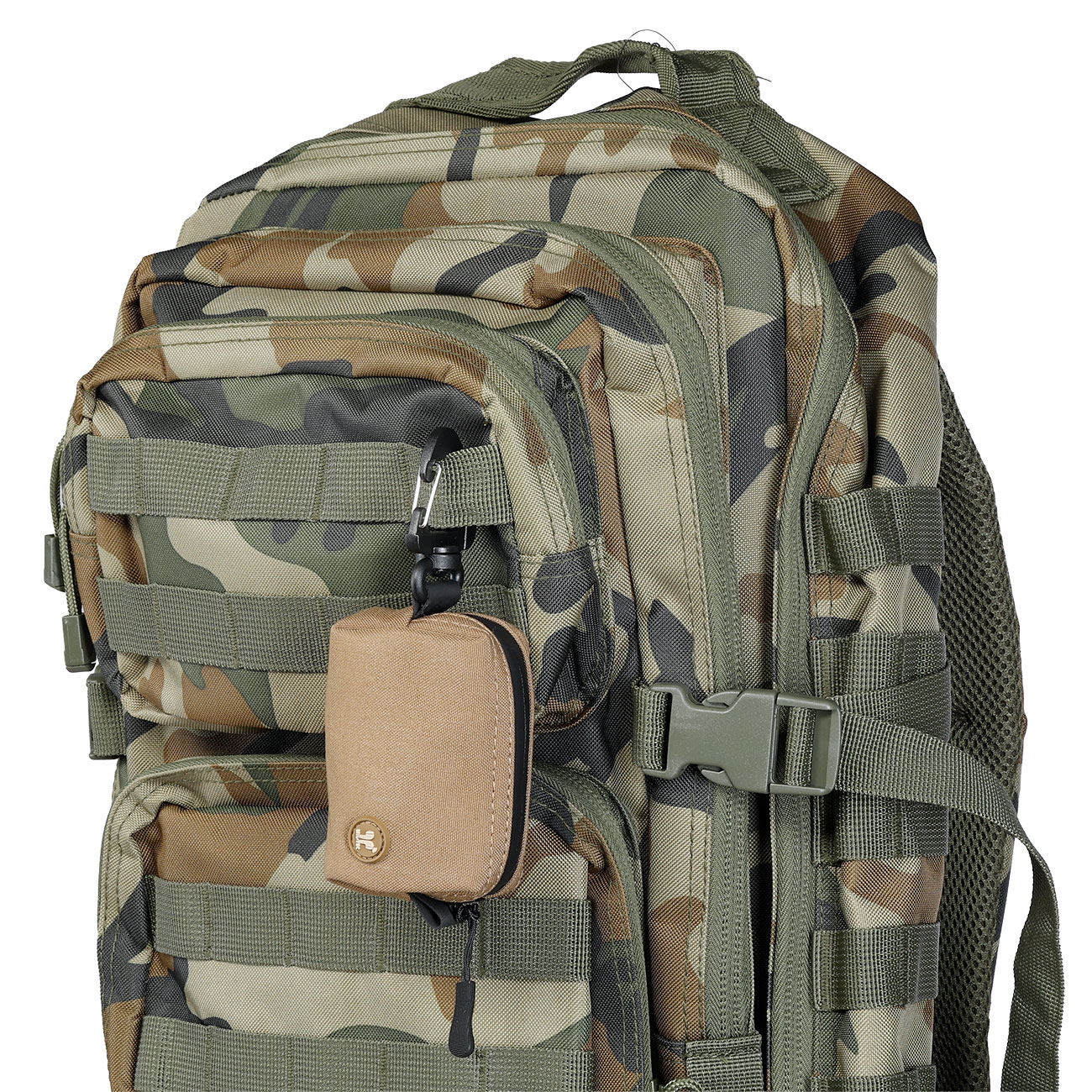MIL-TEC Praktische kleine Tasche mit Rei�verschluss und Karabiner dark coyote Bild 3