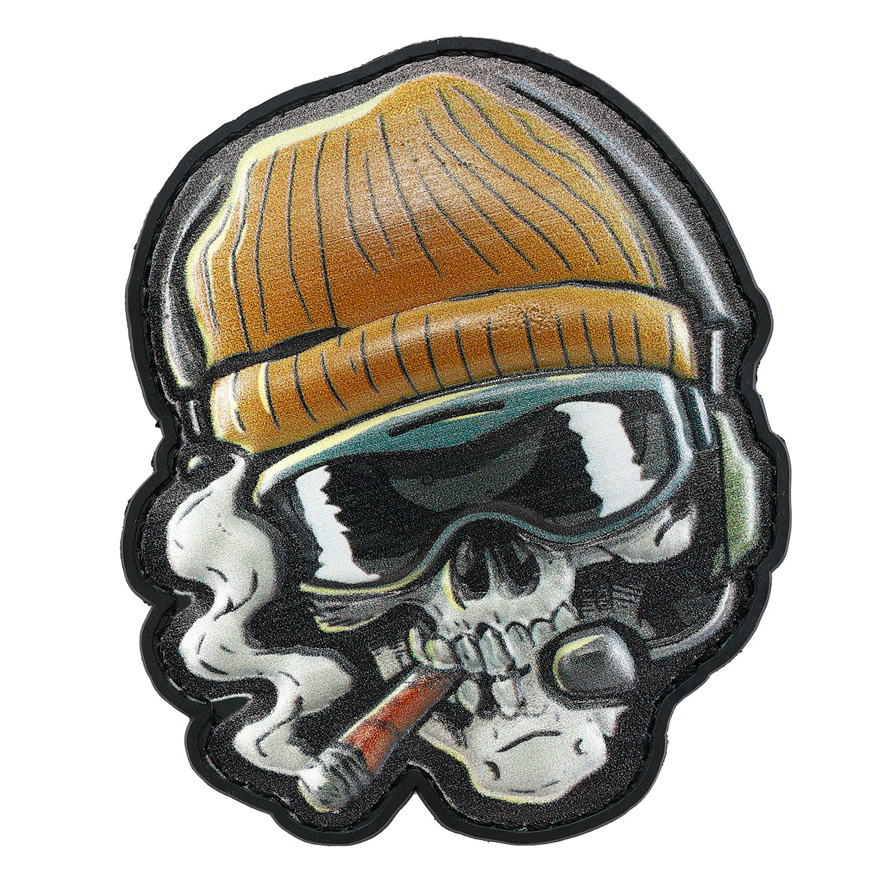 101INC 3D UVSkull Patch Totenkopf-Krieger mit Beanie Klettr�ckseite Bild 1