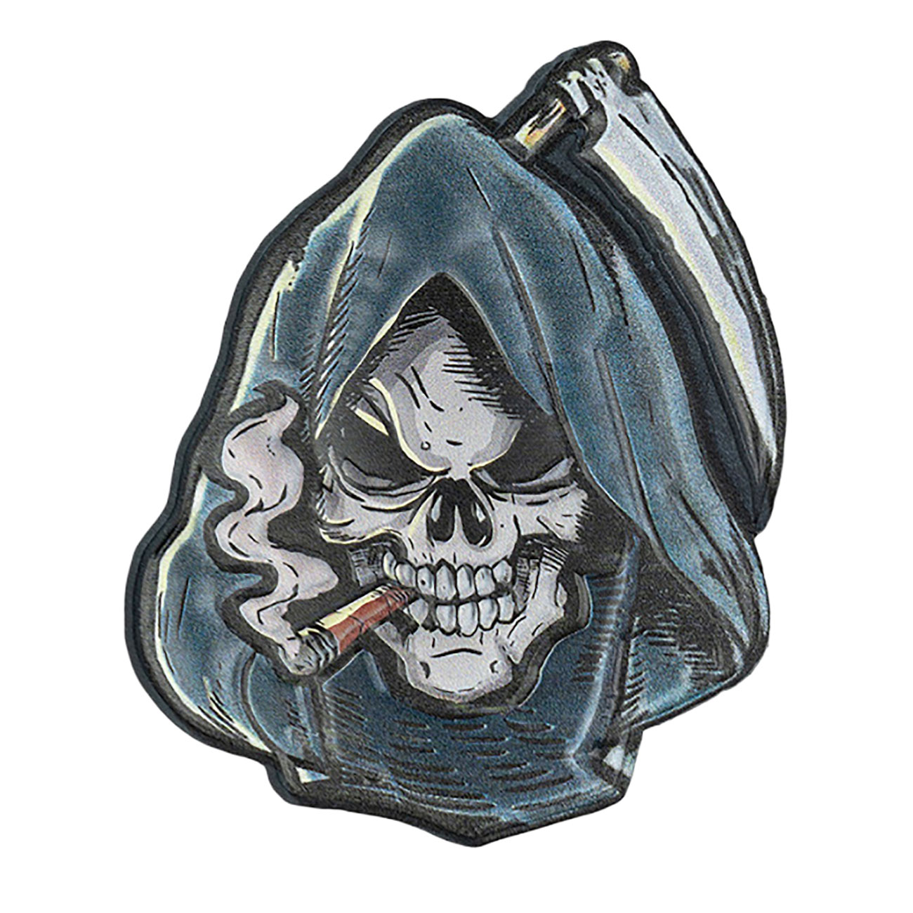 101INC 3D UV Skull Patch  Grim Reaper mit Klettr�ckseite