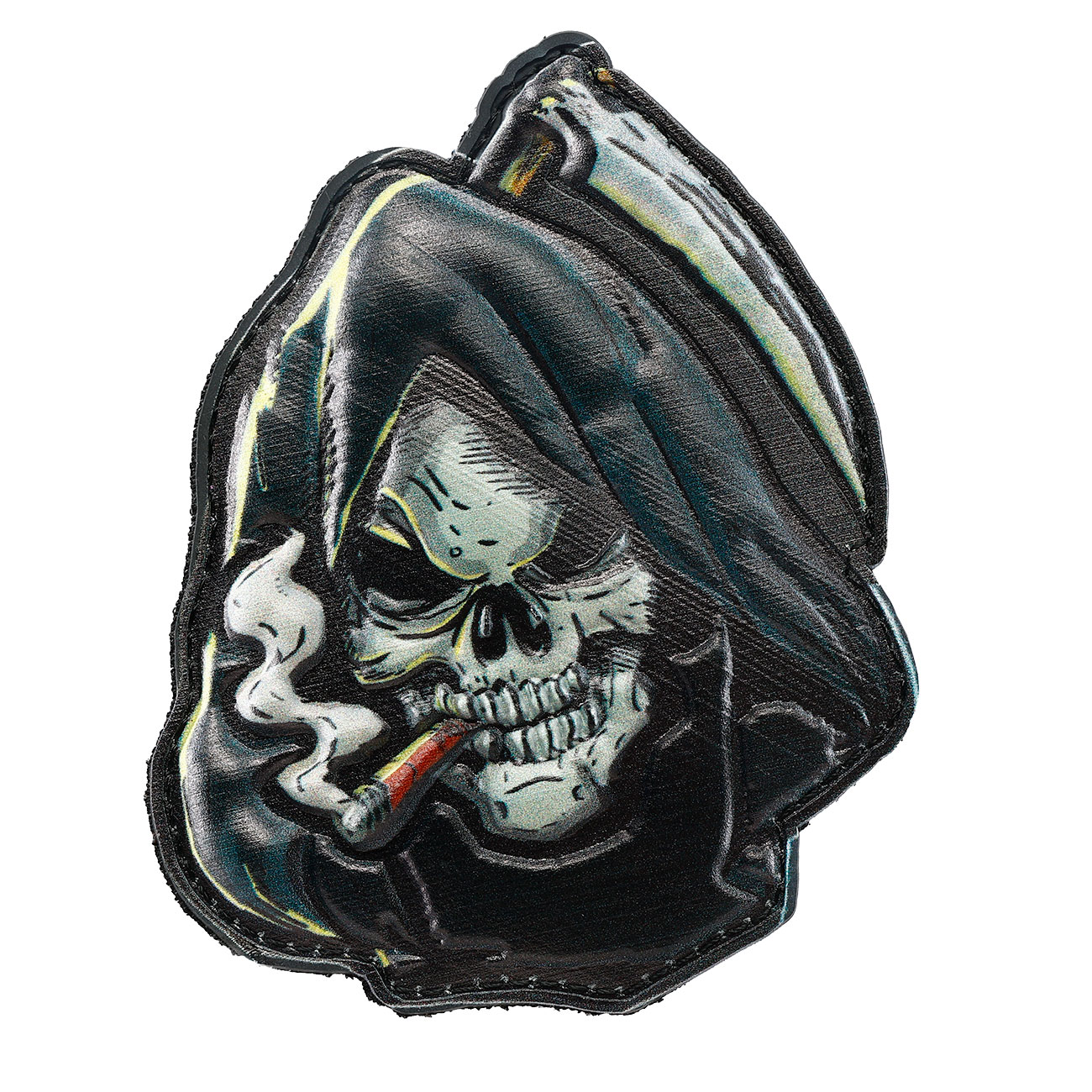 101INC 3D UV Skull Patch  Grim Reaper mit Klettr�ckseite Bild 1
