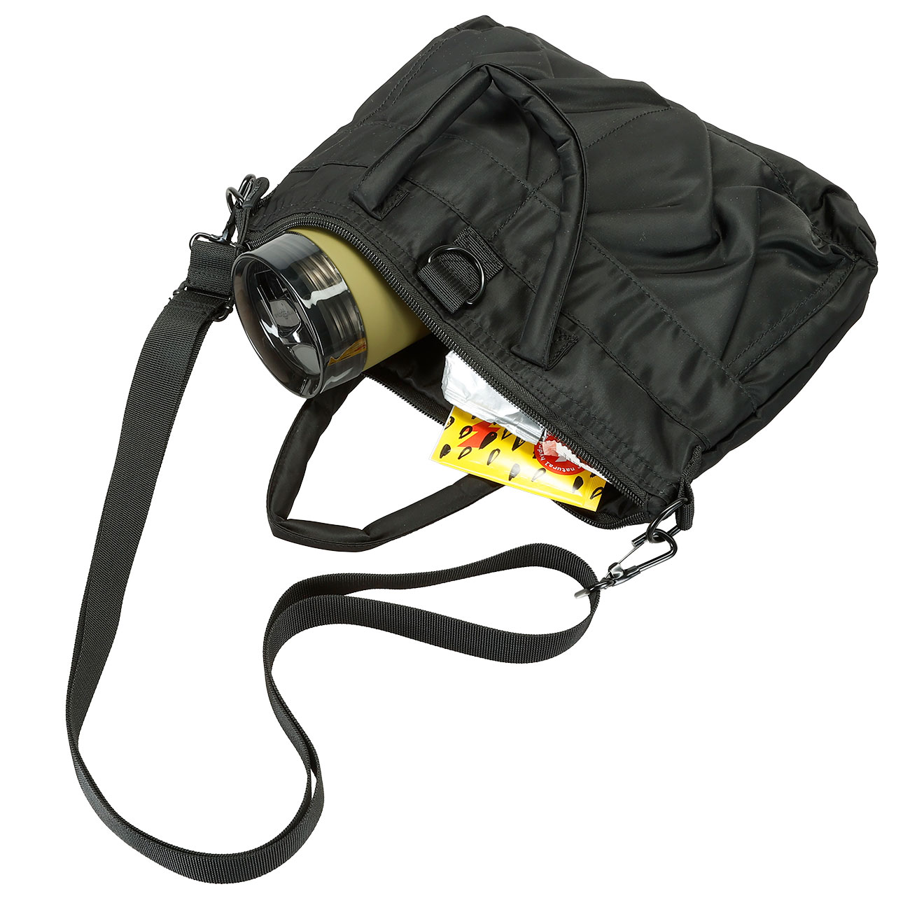 Mil-Tec kleine Flieger-Helmtasche mit Tragegurt im Military Style schwarz Bild 2