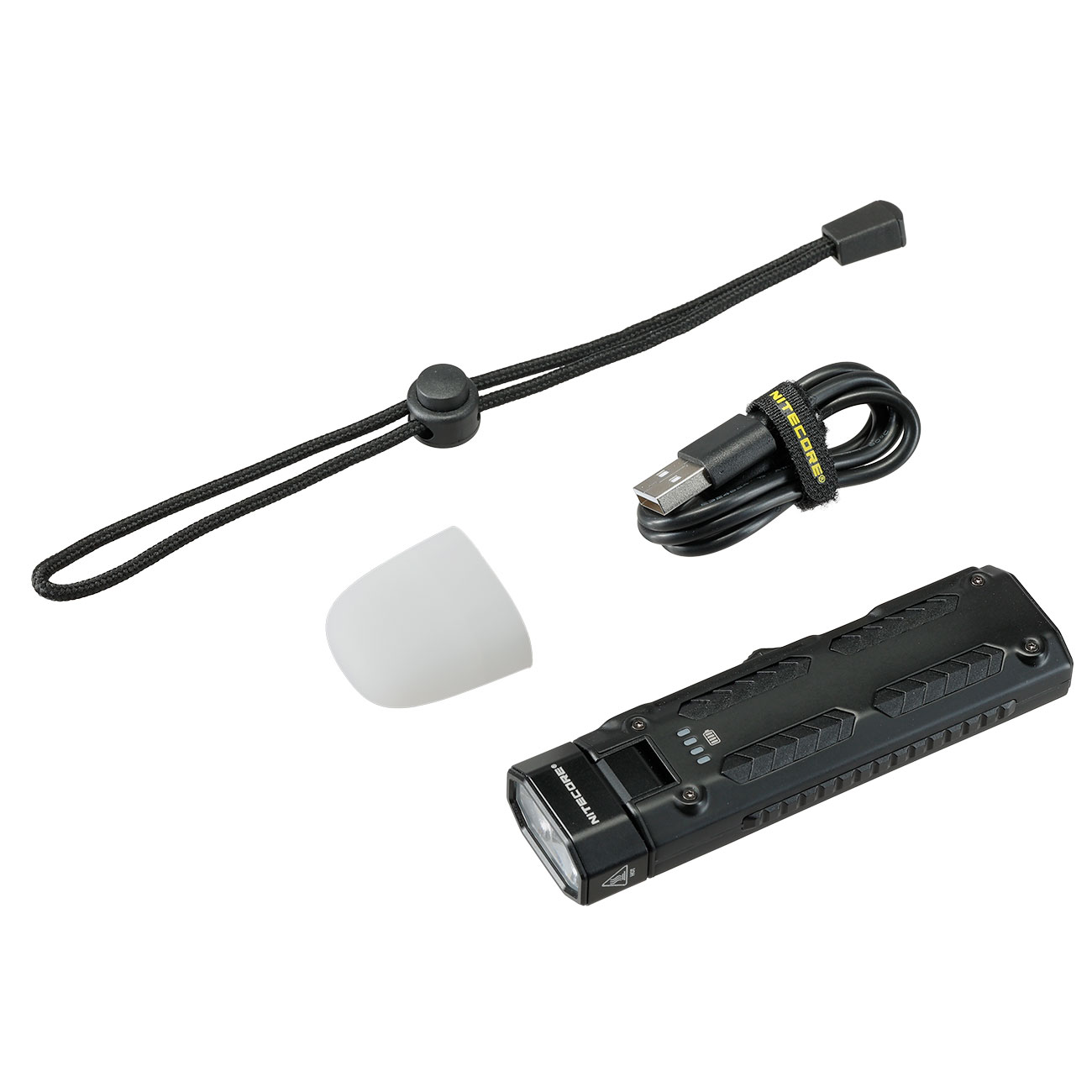 Nitecore aufladbare Taschenlampe Winkellampe EDC09 1600 Lumen inkl. USB-C Ladekabel,Fangschnur & Diffusor Bild 8