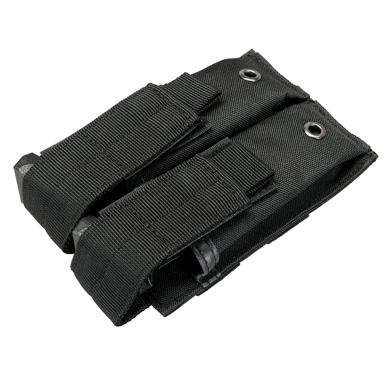 Romantac Universal Doppel-Pistolenmagazintasche Nylon mit Molle-Schlaufen schwarz Bild 5