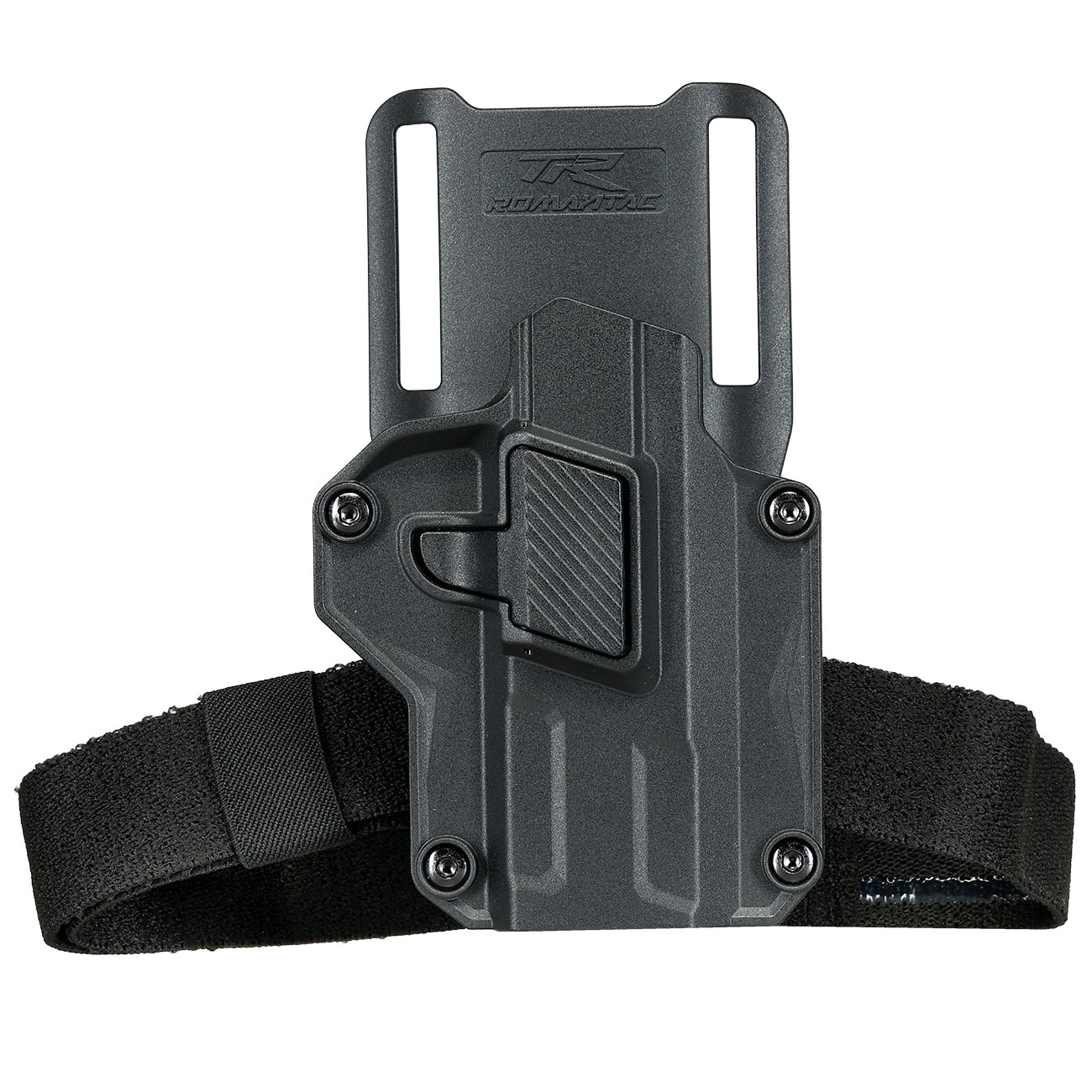 Romantac Universal Tactical Holster Set mit Low Ride Plattform - f�r fast alle Full-Size / Compact Pistolen rechts schwarz