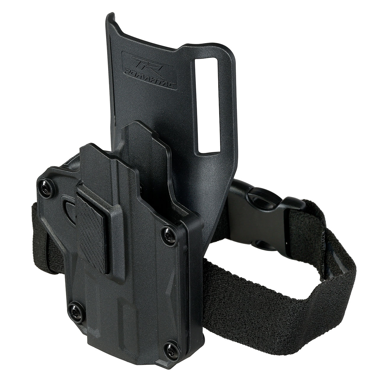Romantac Universal Tactical Holster Set mit Low Ride Plattform - f�r fast alle Full-Size / Compact Pistolen rechts schwarz Bild 3