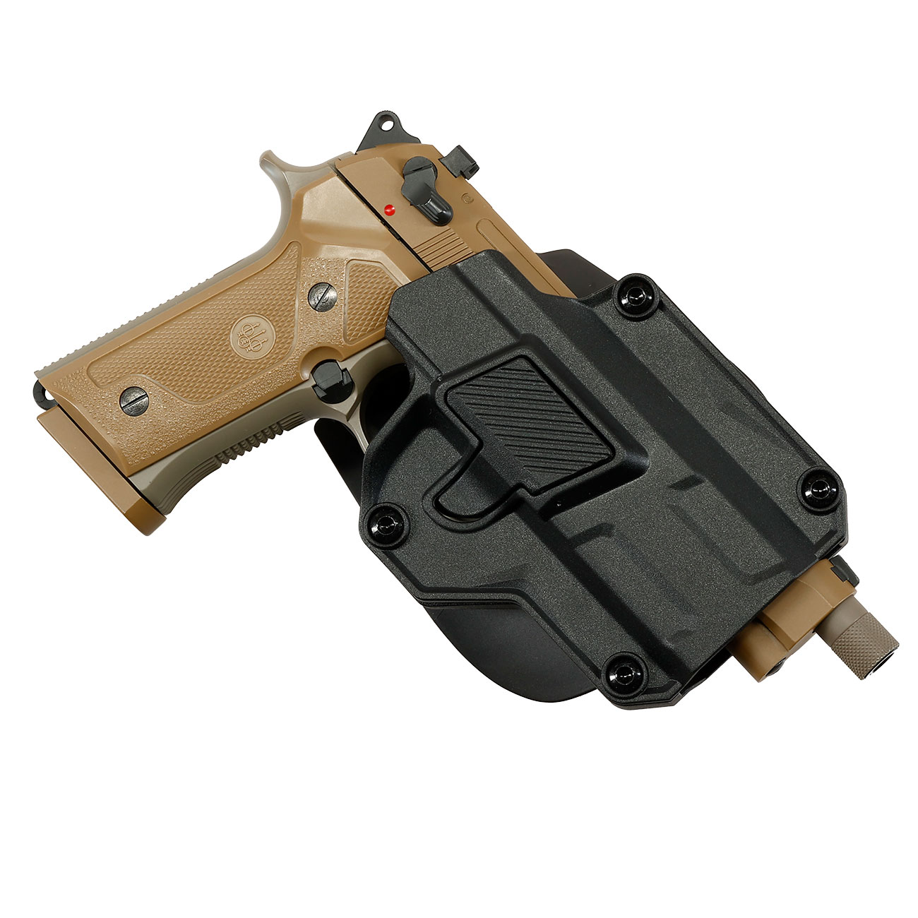 Romantac Universal Tactical Holster Polymer Paddle - f�r fast alle Full-Size / Compact Pistolen rechts schwarz Bild 8