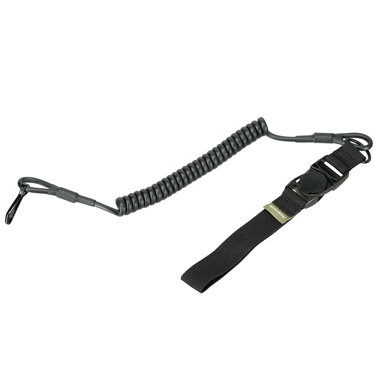 Romantac Tactical Pistol Lanyard / Fangriemen mit Clip und Schlaufe f�r G�rtel schwarz Bild 1