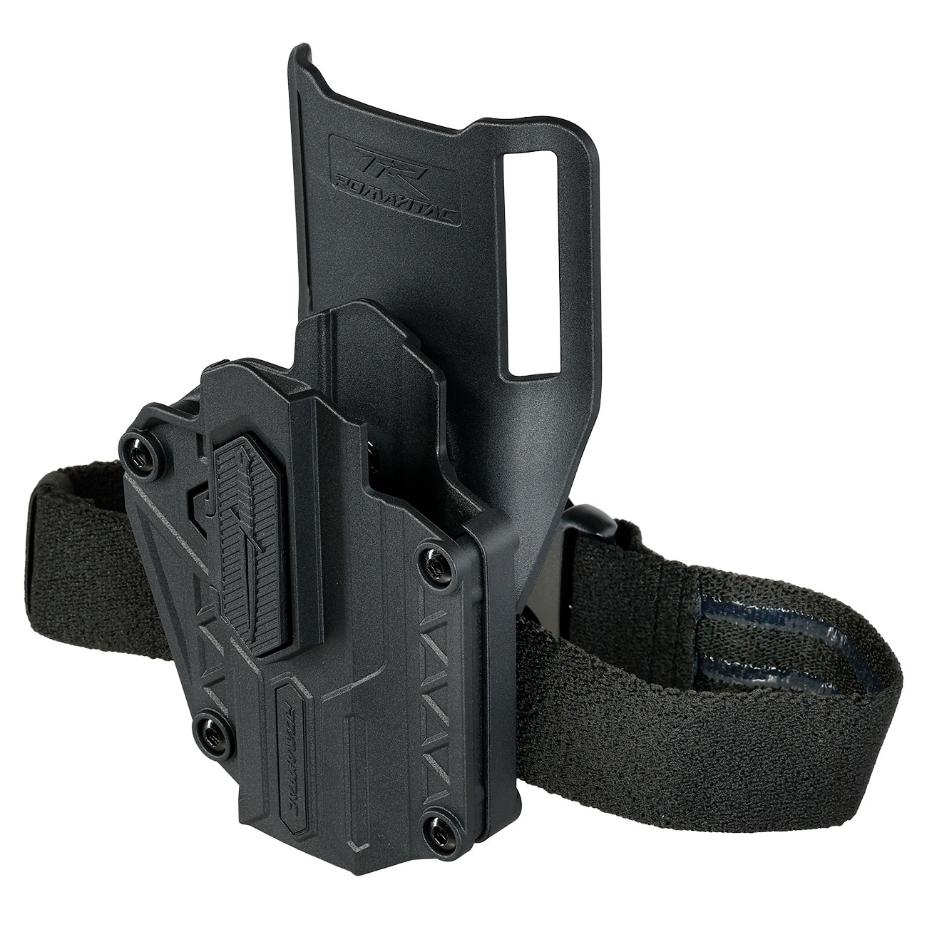 Romantac Modern Universal Tactical Holster Set mit Low Ride Plattform - f�r fast alle Full-Size / Compact Pistolen rechts schwar Bild 3