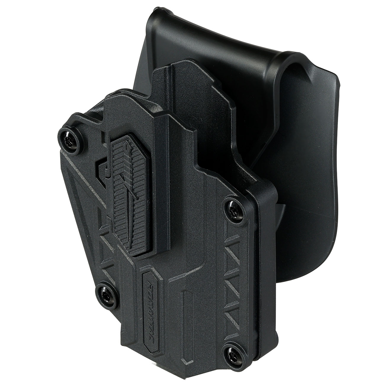 Romantac Universal Tactical Holster Polymer Paddle - f�r fast alle Full-Size / Compact Pistolen rechts schwarz - Modern Design Bild 7