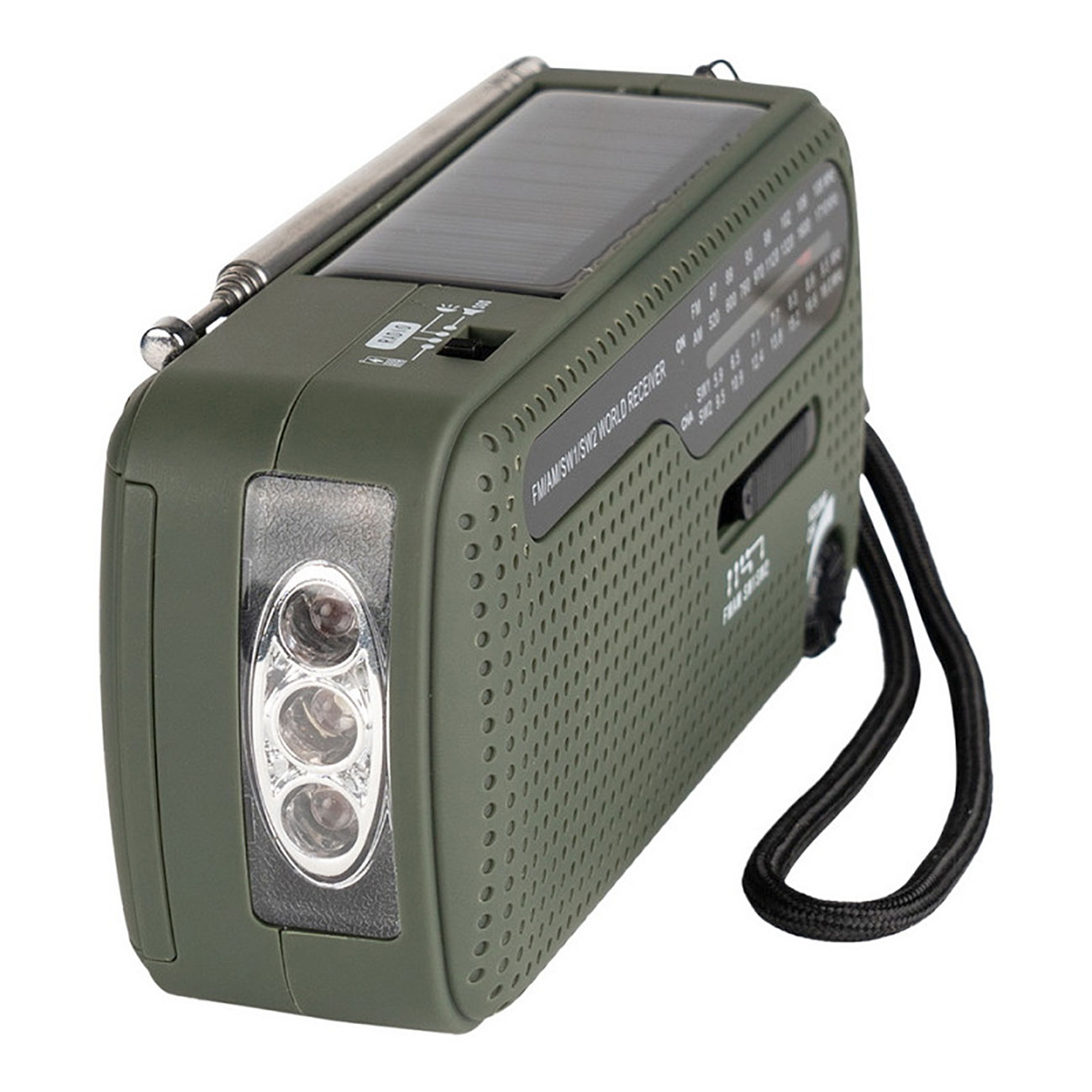 FOSCO mulitfunktionaes Notfallradio, Solar Batterien Handkurbel Bild 1