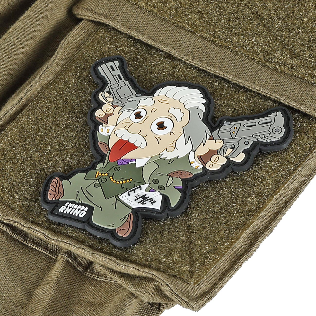 Chiappa 3D Rubber Patch Rhino Einstein mit Klettfl�che farbig Bild 2