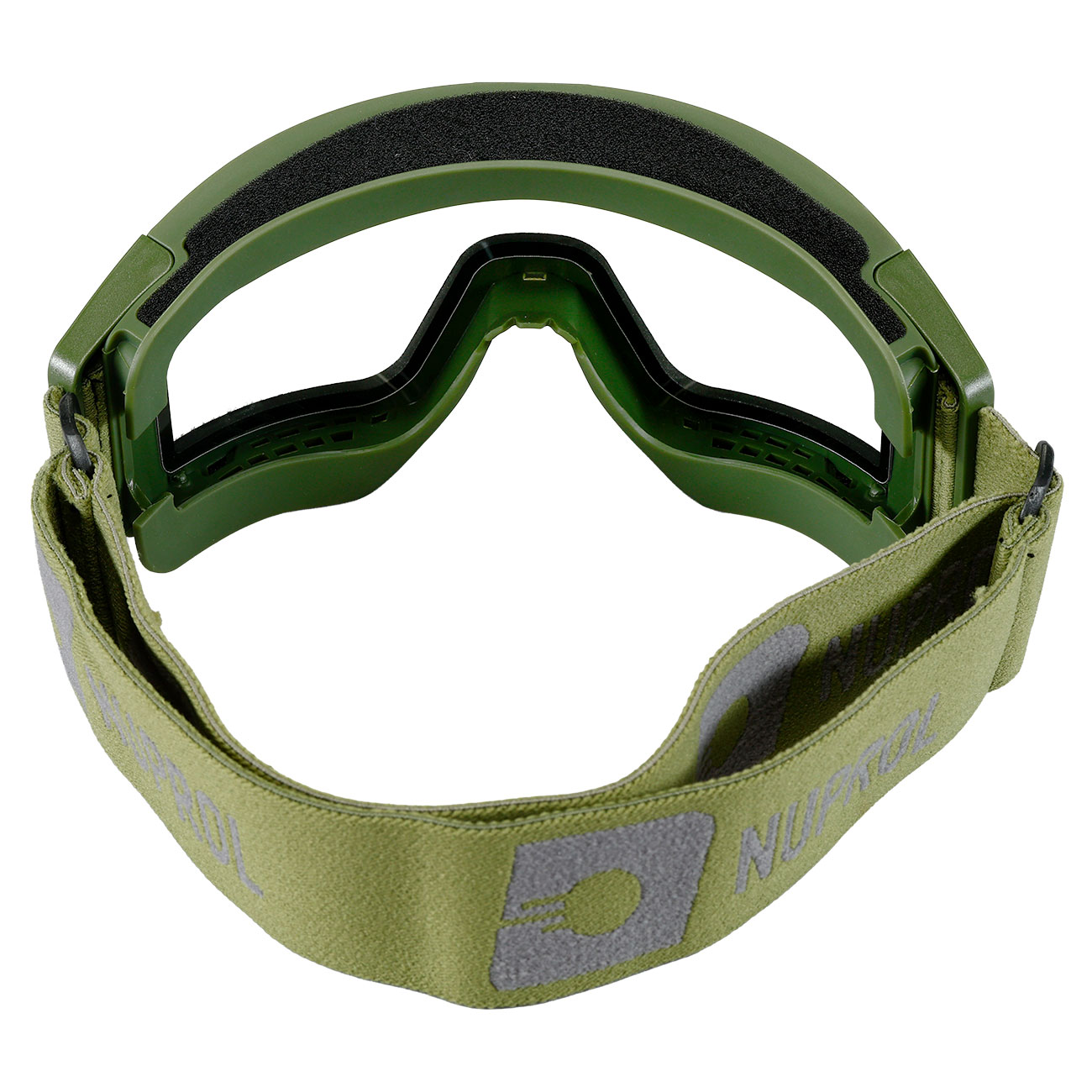 Nuprol Battle Visor Dual Lens Eye Protection Airsoft Helmbrille / Schutzbrille oliv / klar Bild 2