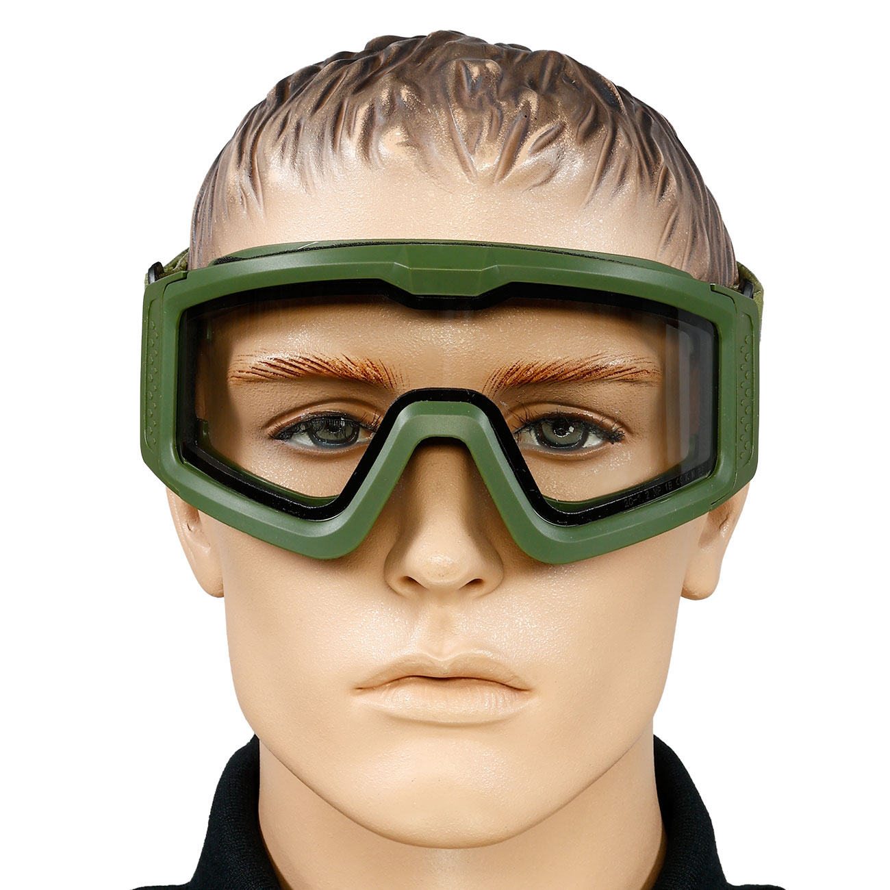 Nuprol Battle Visor Dual Lens Eye Protection Airsoft Helmbrille / Schutzbrille oliv / klar Bild 5