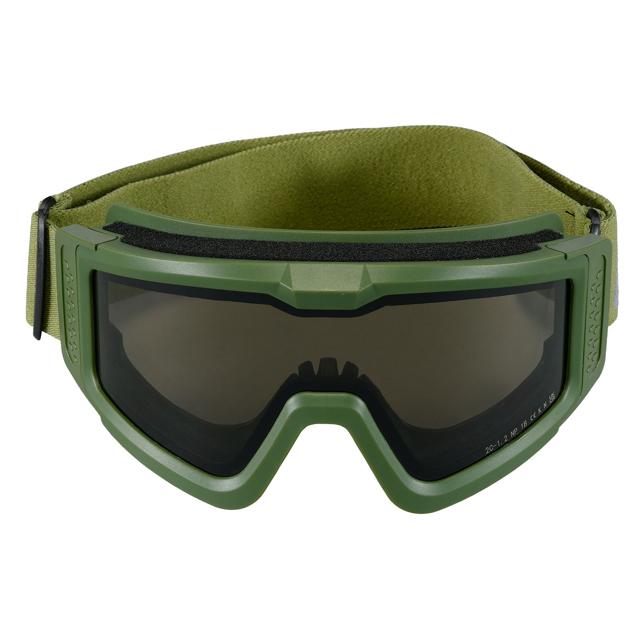 Nuprol Battle Visor Dual Lens Eye Protection Airsoft Helmbrille / Schutzbrille oliv / rauch Bild 1
