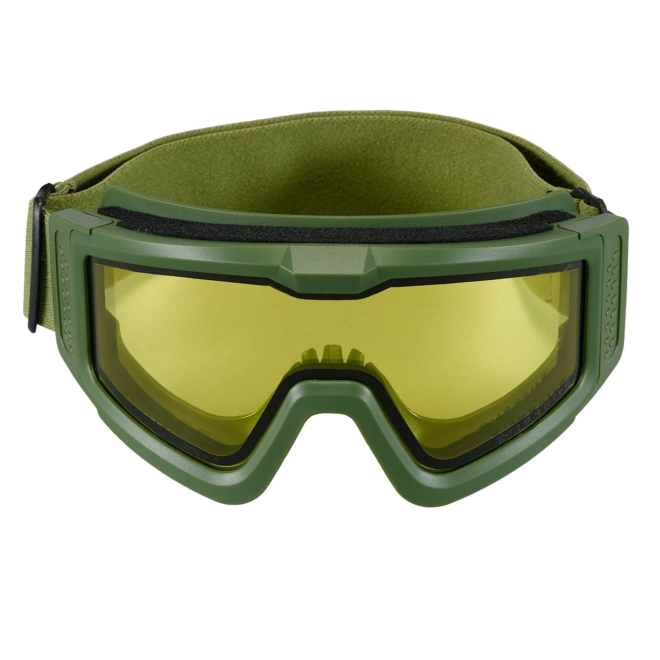 Nuprol Battle Visor Dual Lens Eye Protection Airsoft Helmbrille / Schutzbrille oliv / gelb Bild 1