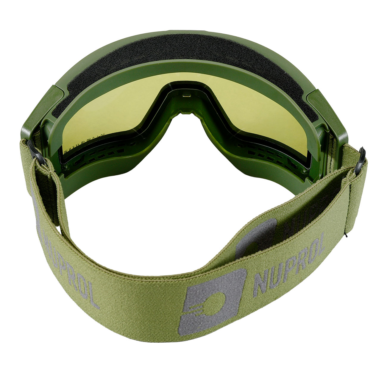 Nuprol Battle Visor Dual Lens Eye Protection Airsoft Helmbrille / Schutzbrille oliv / gelb Bild 2