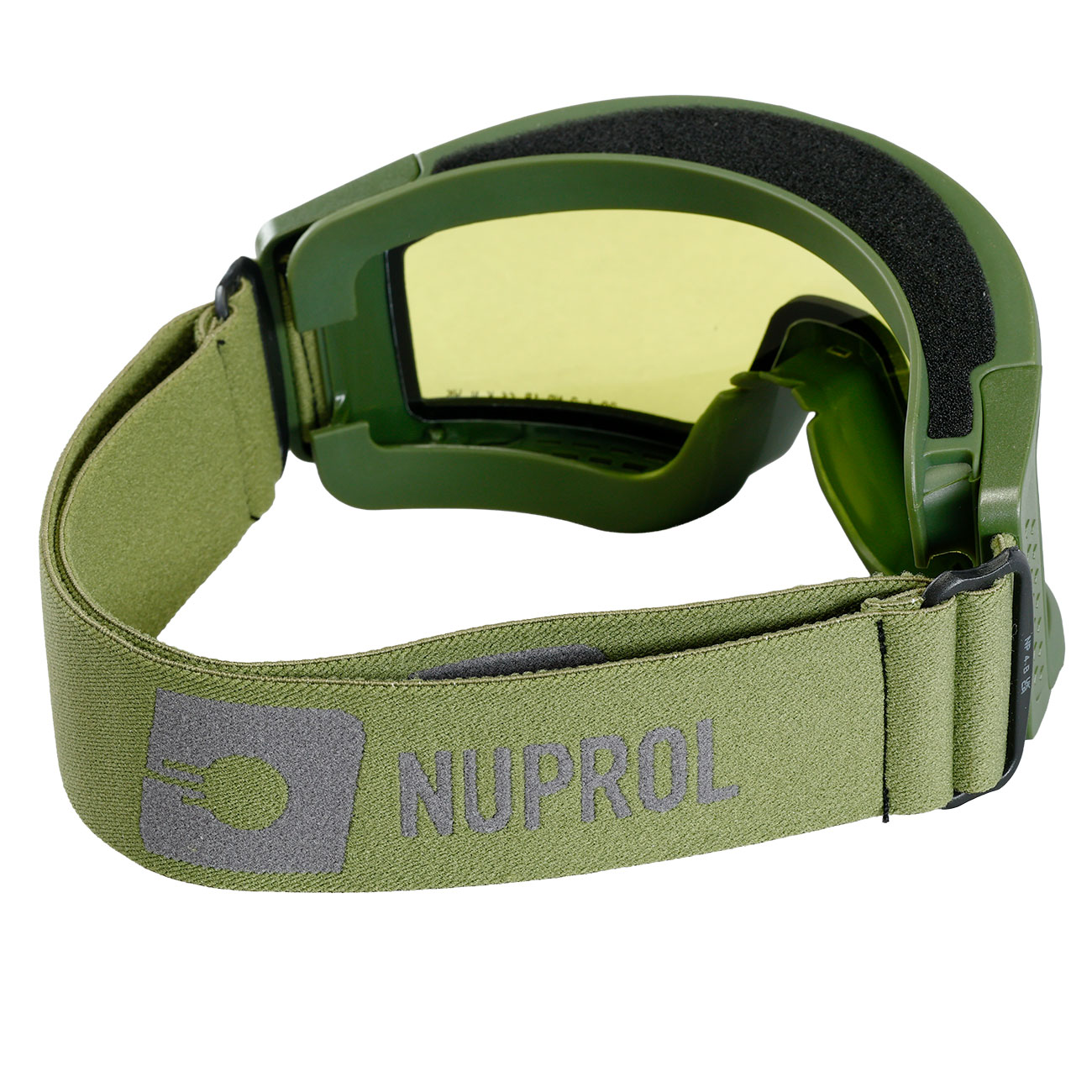 Nuprol Battle Visor Dual Lens Eye Protection Airsoft Helmbrille / Schutzbrille oliv / gelb Bild 3