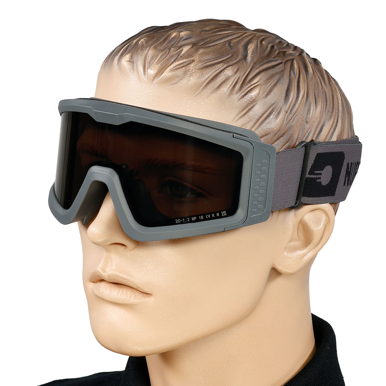 Nuprol Battle Visor Dual Lens Eye Protection Airsoft Helmbrille / Schutzbrille grau / rauch Bild 4