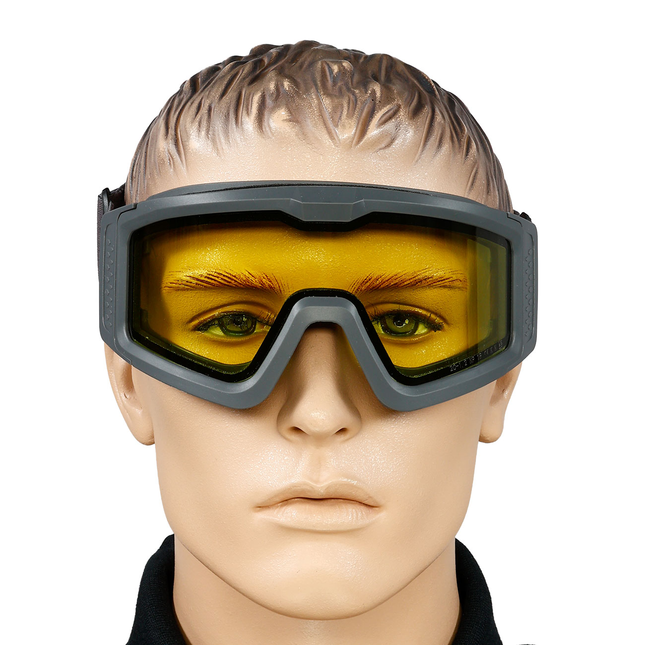 Nuprol Battle Visor Dual Lens Eye Protection Airsoft Helmbrille / Schutzbrille grau / gelb Bild 5