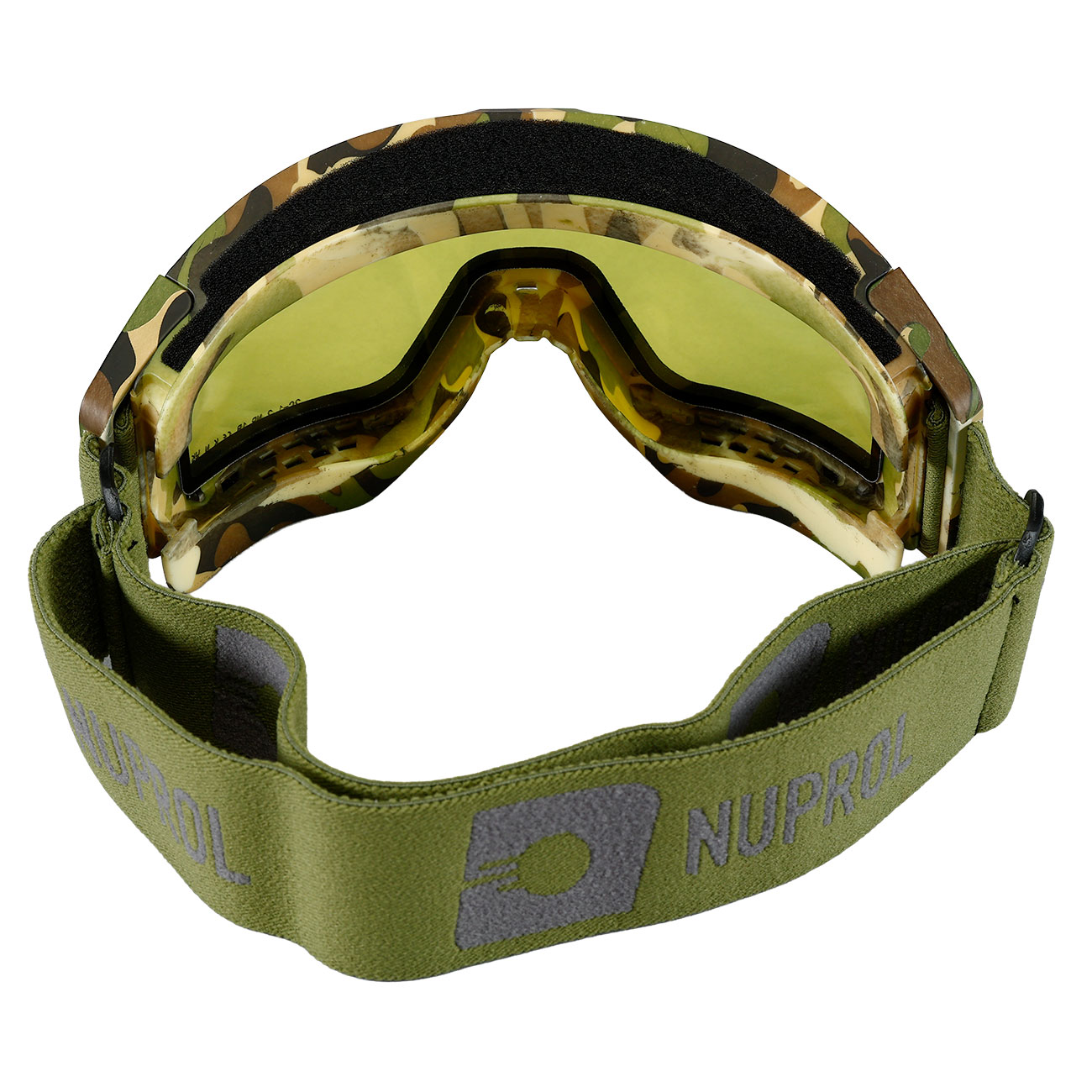 Nuprol Battle Visor Dual Lens Eye Protection Airsoft Helmbrille / Schutzbrille camo / gelb Bild 2