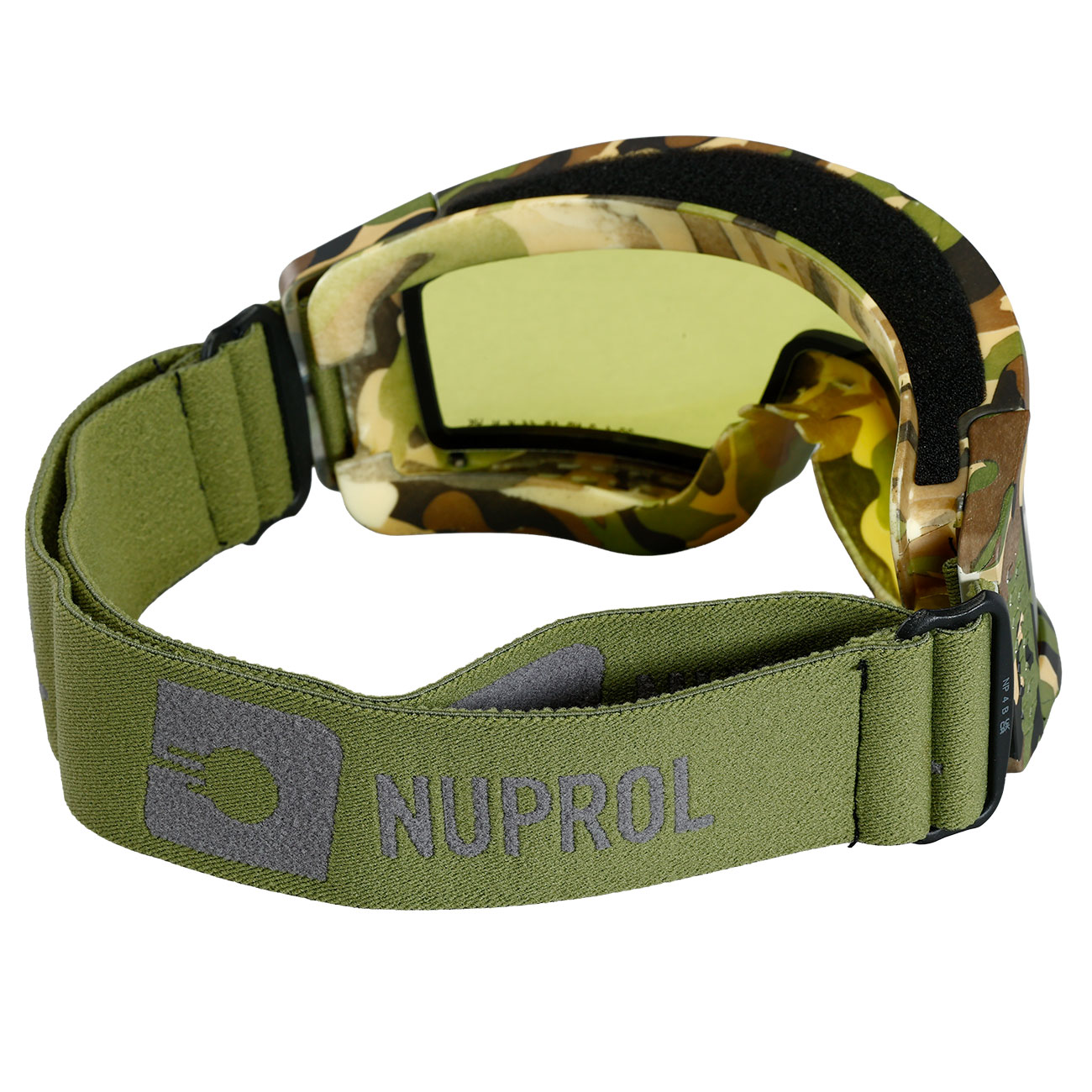 Nuprol Battle Visor Dual Lens Eye Protection Airsoft Helmbrille / Schutzbrille camo / gelb Bild 3