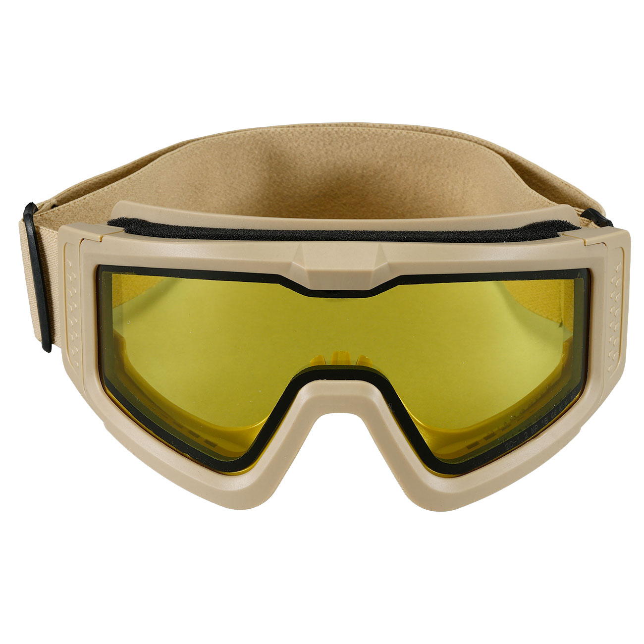 Nuprol Battle Visor Dual Lens Eye Protection Airsoft Helmbrille / Schutzbrille tan / gelb Bild 1