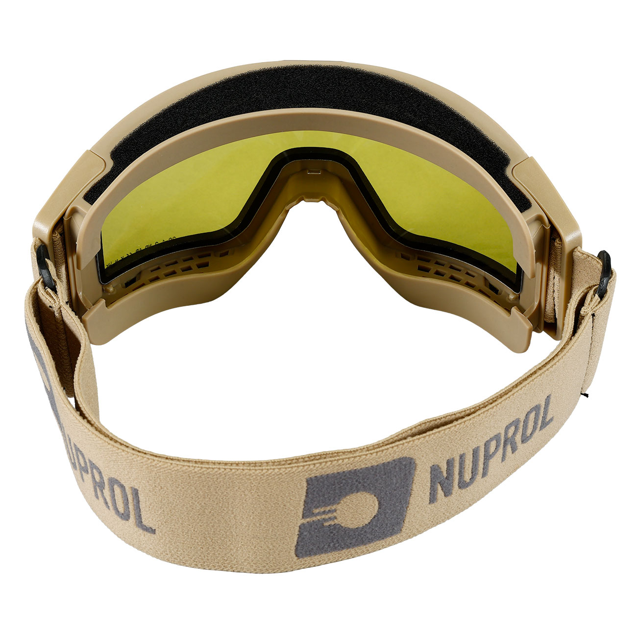 Nuprol Battle Visor Dual Lens Eye Protection Airsoft Helmbrille / Schutzbrille tan / gelb Bild 2