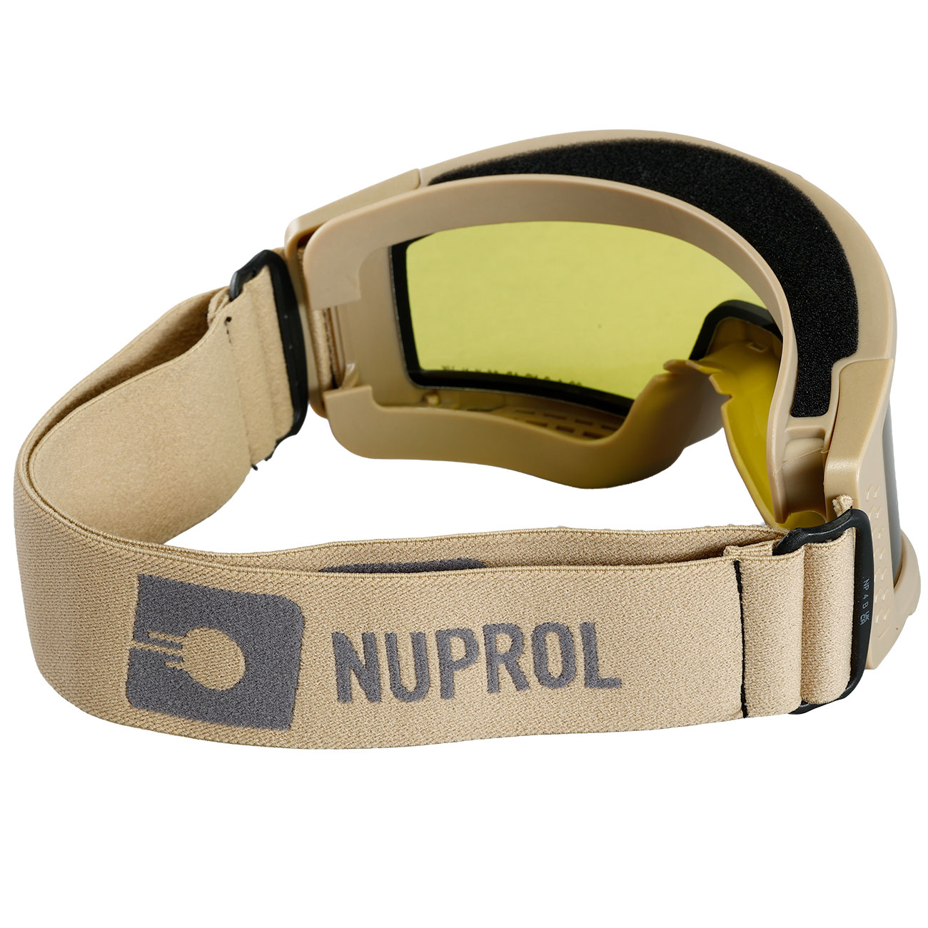 Nuprol Battle Visor Dual Lens Eye Protection Airsoft Helmbrille / Schutzbrille tan / gelb Bild 3