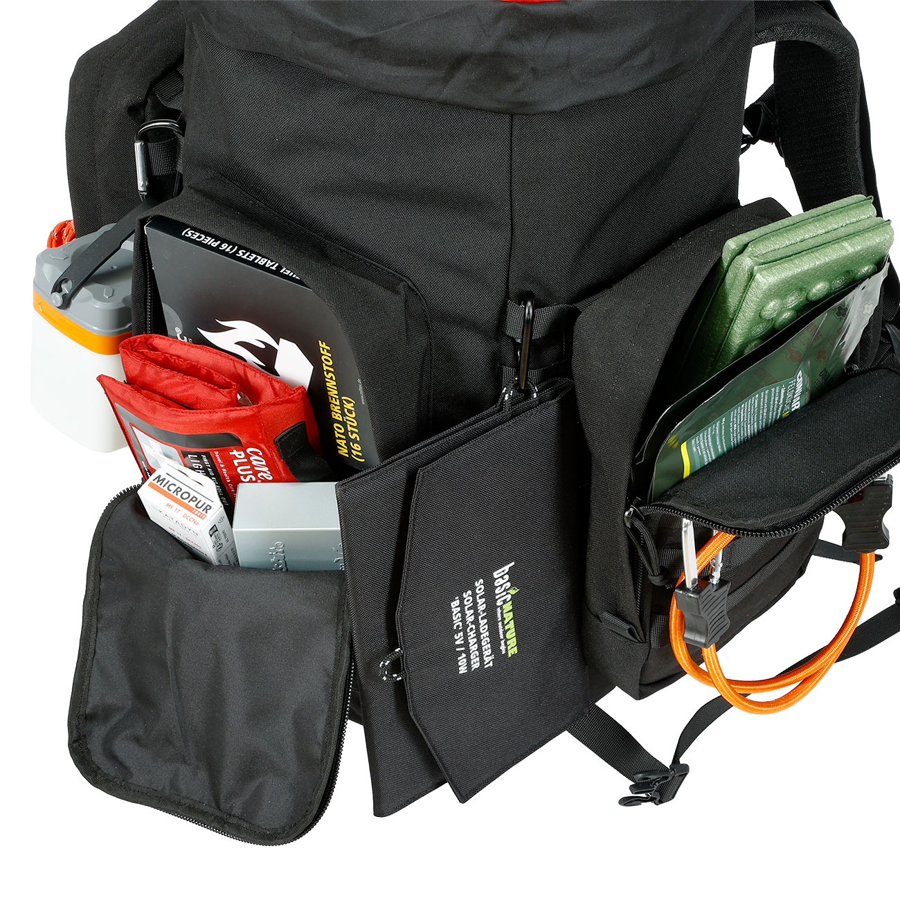 Highlander Rucksack Pinnacle 50 Liter Molle mit abnehmbaren Seitentaschen schwarz Bild 11