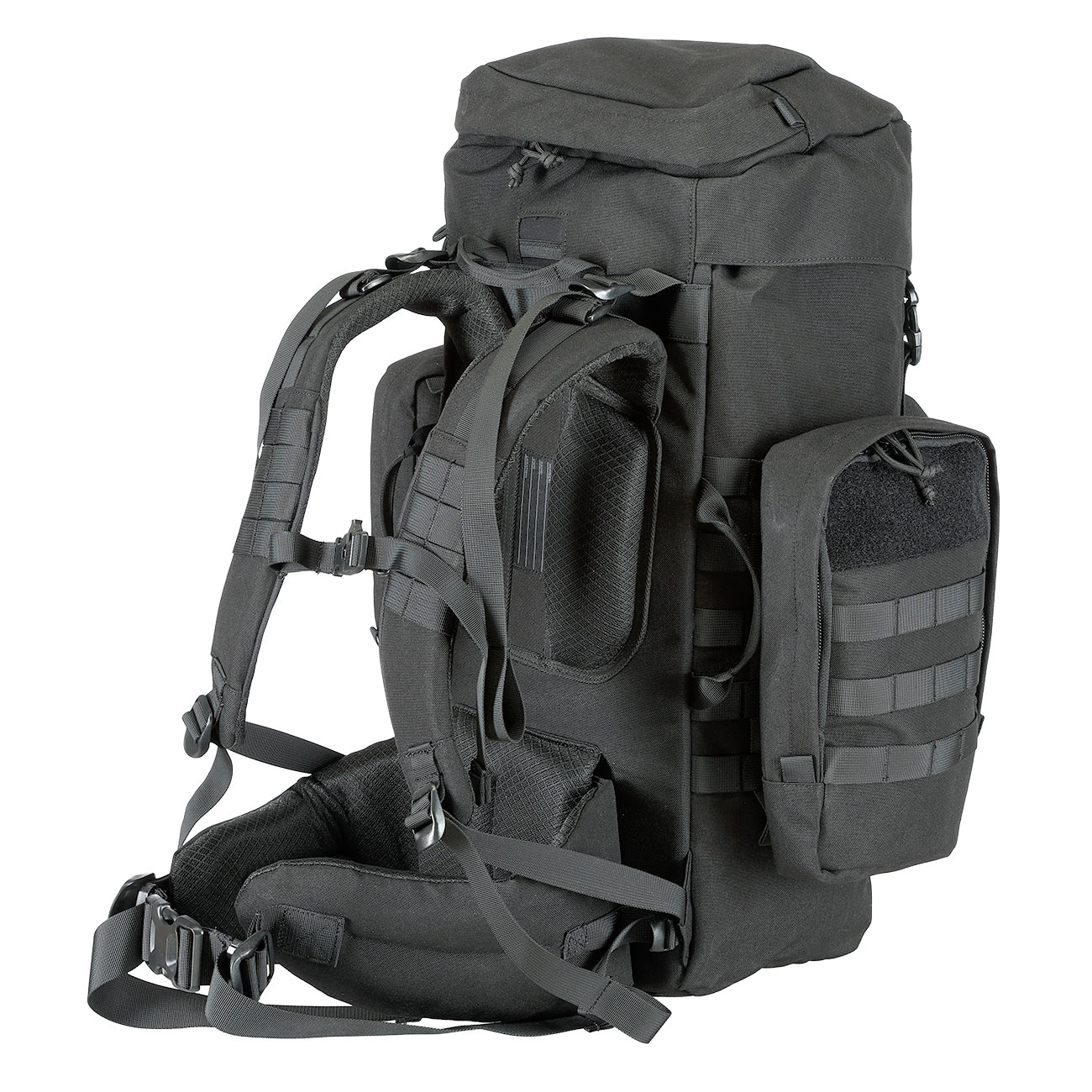 Highlander Rucksack Pinnacle 50 Liter Molle mit abnehmbaren Seitentaschen schwarz Bild 6