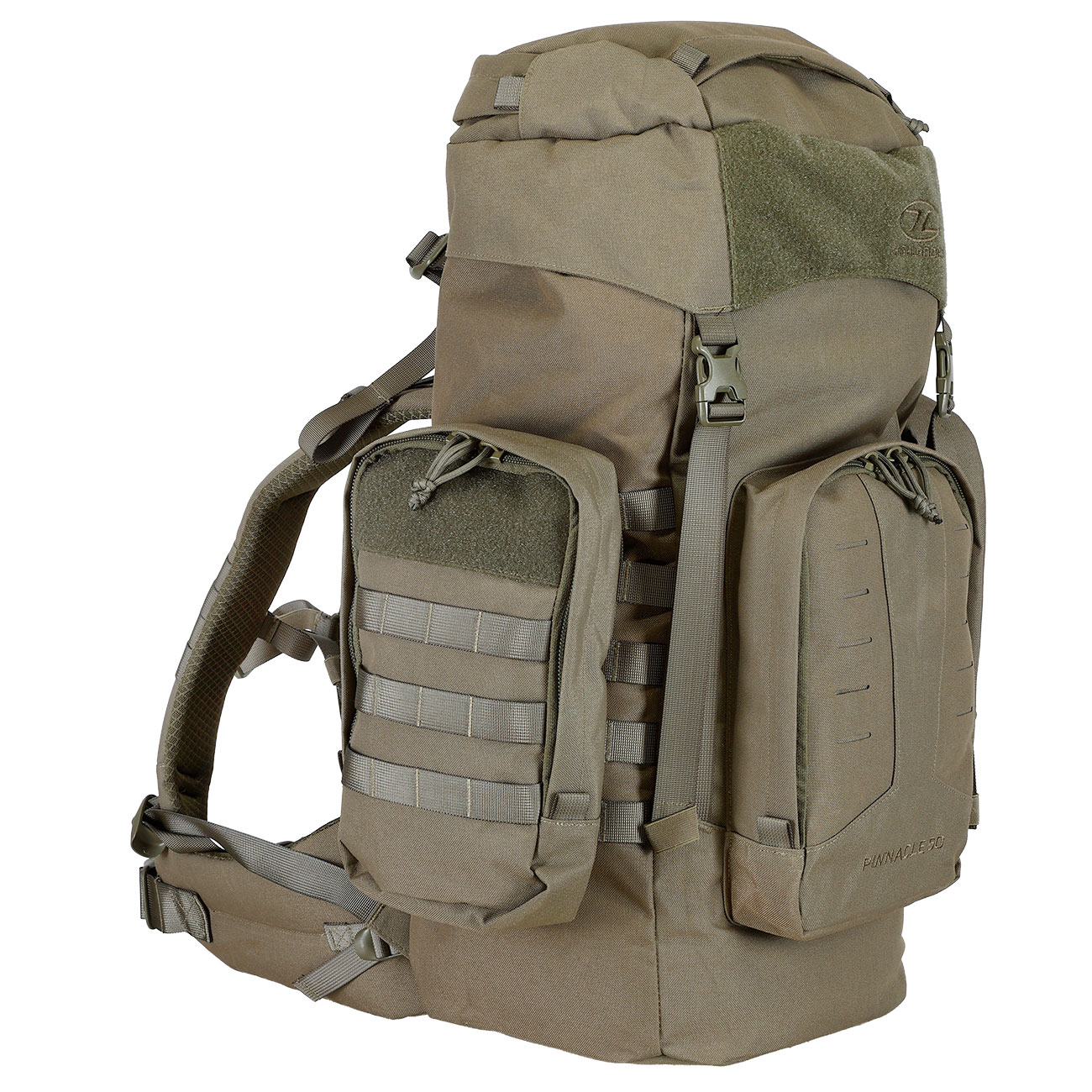 Highlander Rucksack Pinnacle 50 Liter Molle mit abnehmbaren Seitentaschen Ranger Green