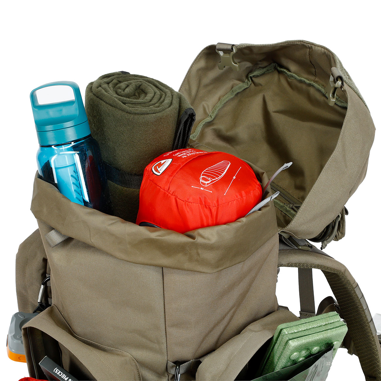 Highlander Rucksack Pinnacle 50 Liter Molle mit abnehmbaren Seitentaschen Ranger Green Bild 10