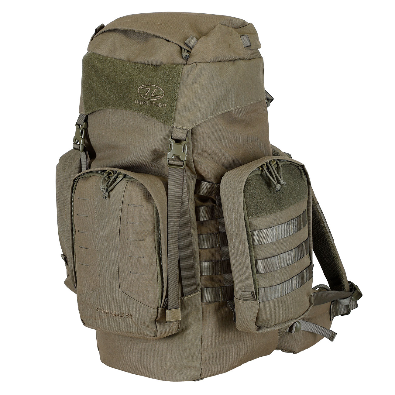 Highlander Rucksack Pinnacle 50 Liter Molle mit abnehmbaren Seitentaschen Ranger Green Bild 2
