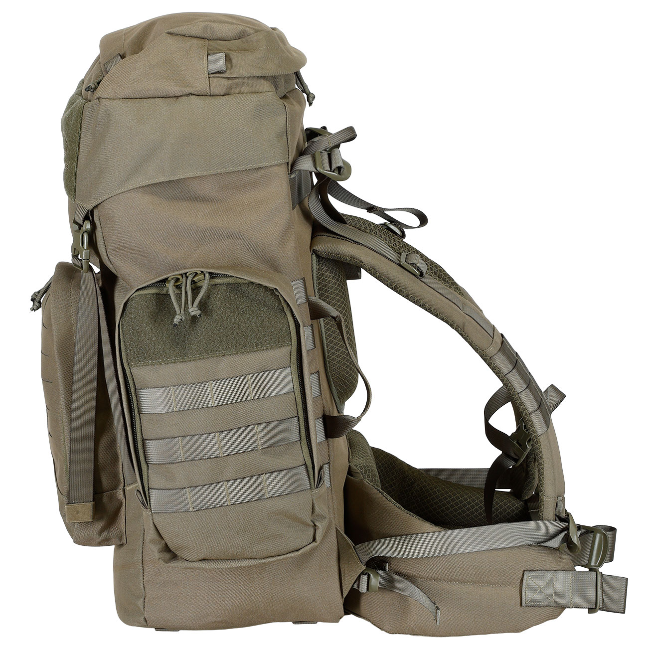 Highlander Rucksack Pinnacle 50 Liter Molle mit abnehmbaren Seitentaschen Ranger Green Bild 3
