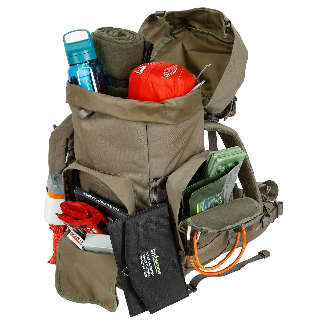 Highlander Rucksack Pinnacle 50 Liter Molle mit abnehmbaren Seitentaschen Ranger Green Bild 9