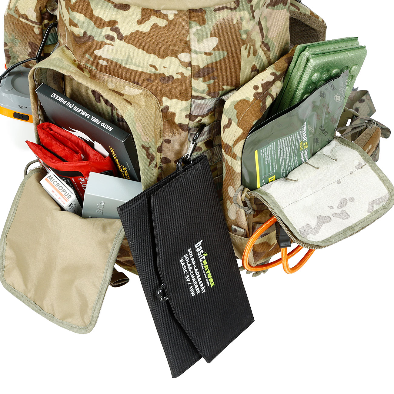 Highlander Rucksack Pinnacle 50 Liter Molle mit abnehmbaren Seitentaschen HMTC Bild 11