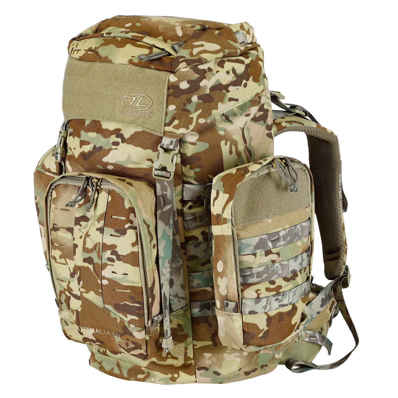 Highlander Rucksack Pinnacle 50 Liter Molle mit abnehmbaren Seitentaschen HMTC Bild 2