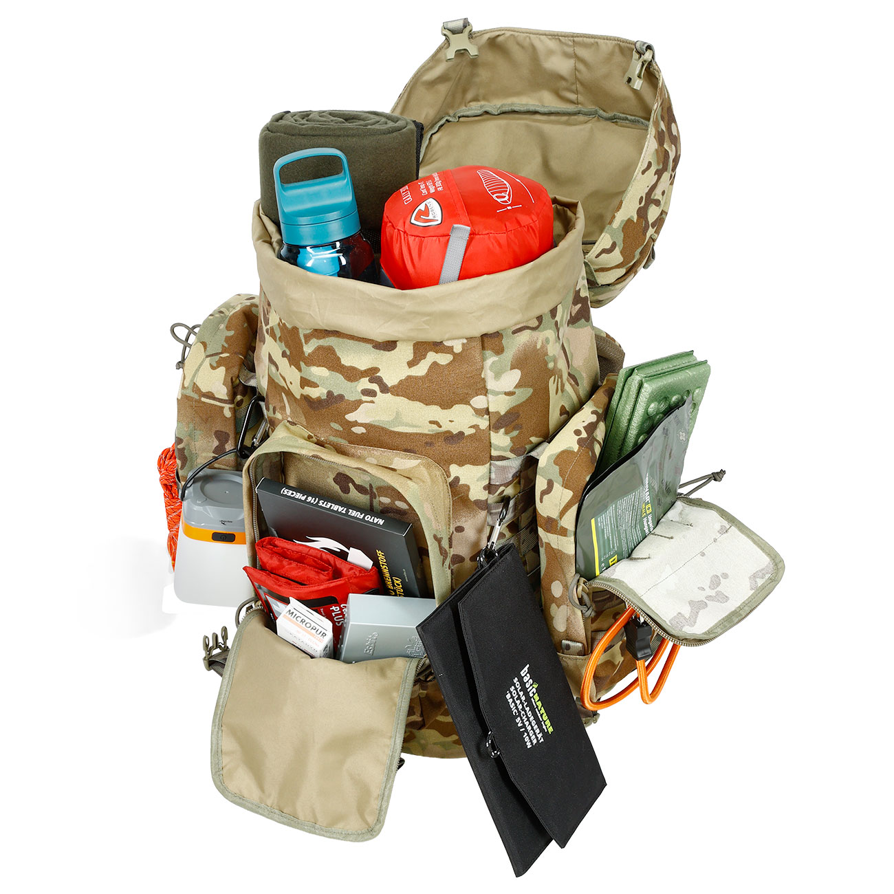 Highlander Rucksack Pinnacle 50 Liter Molle mit abnehmbaren Seitentaschen HMTC Bild 9
