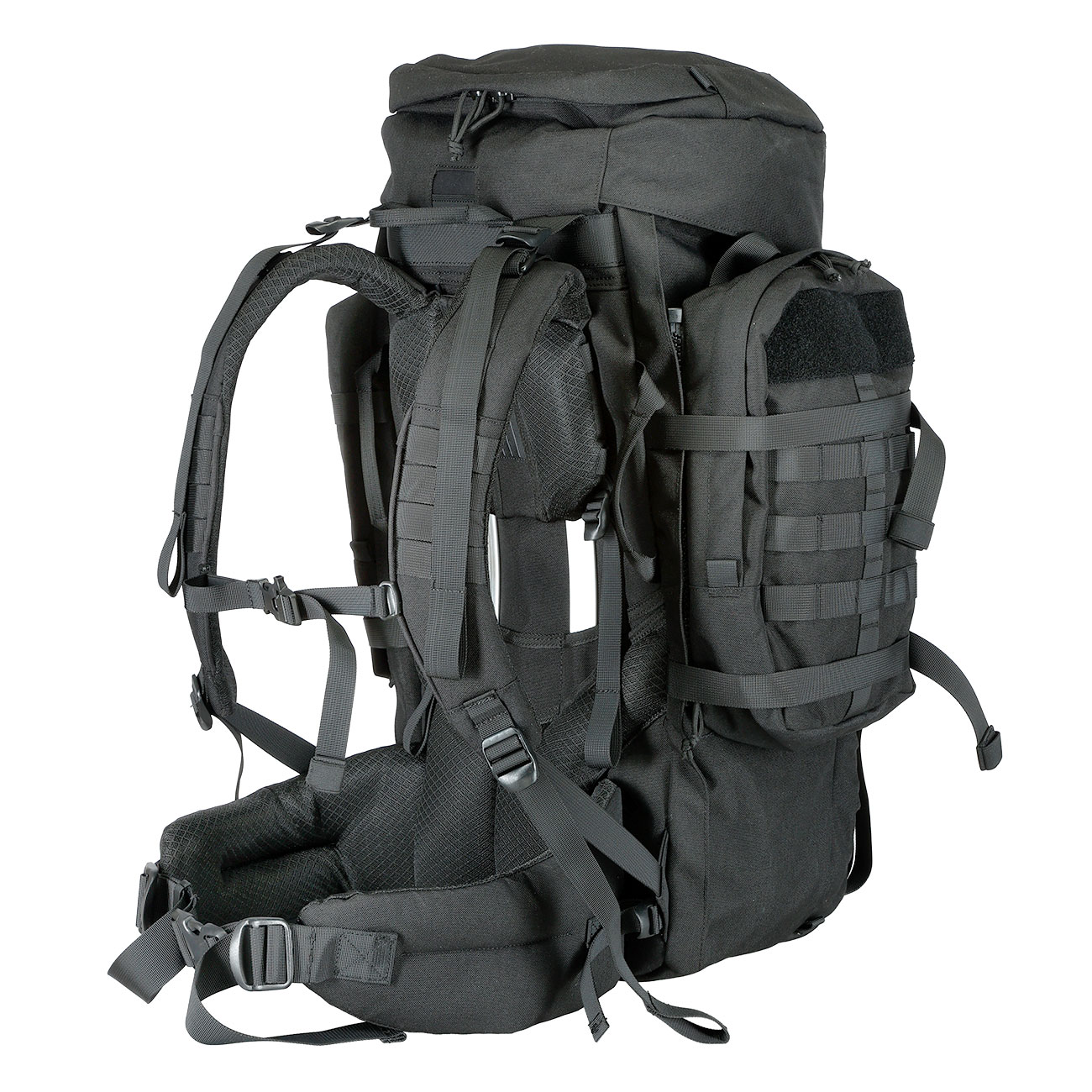Highlander Rucksack Pinnacle 70 Liter Molle mit abnehmbaren Seitentaschen schwarz Bild 6