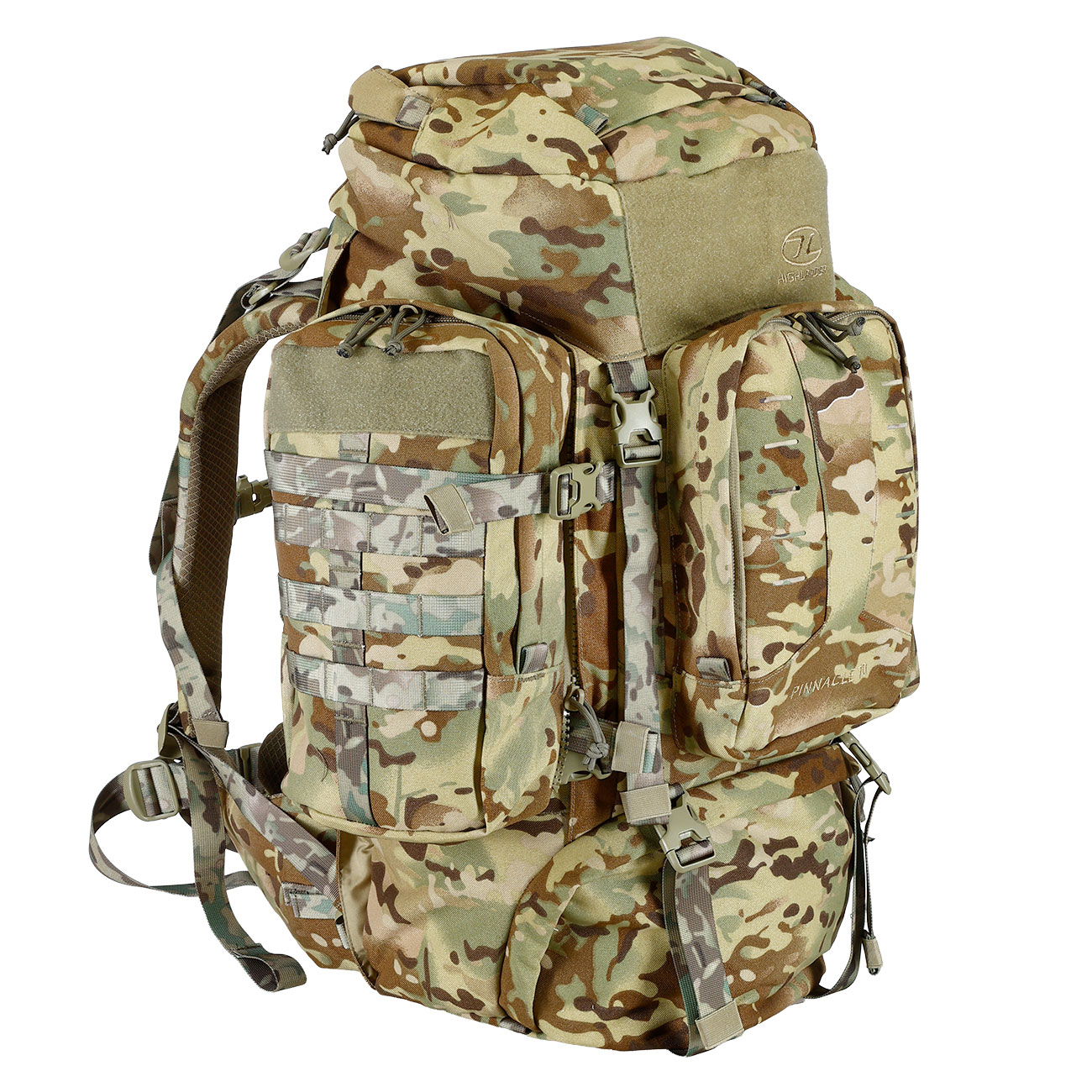 Highlander Rucksack Pinnacle 70 Liter Molle mit abnehmbaren Seitentaschen HMTC