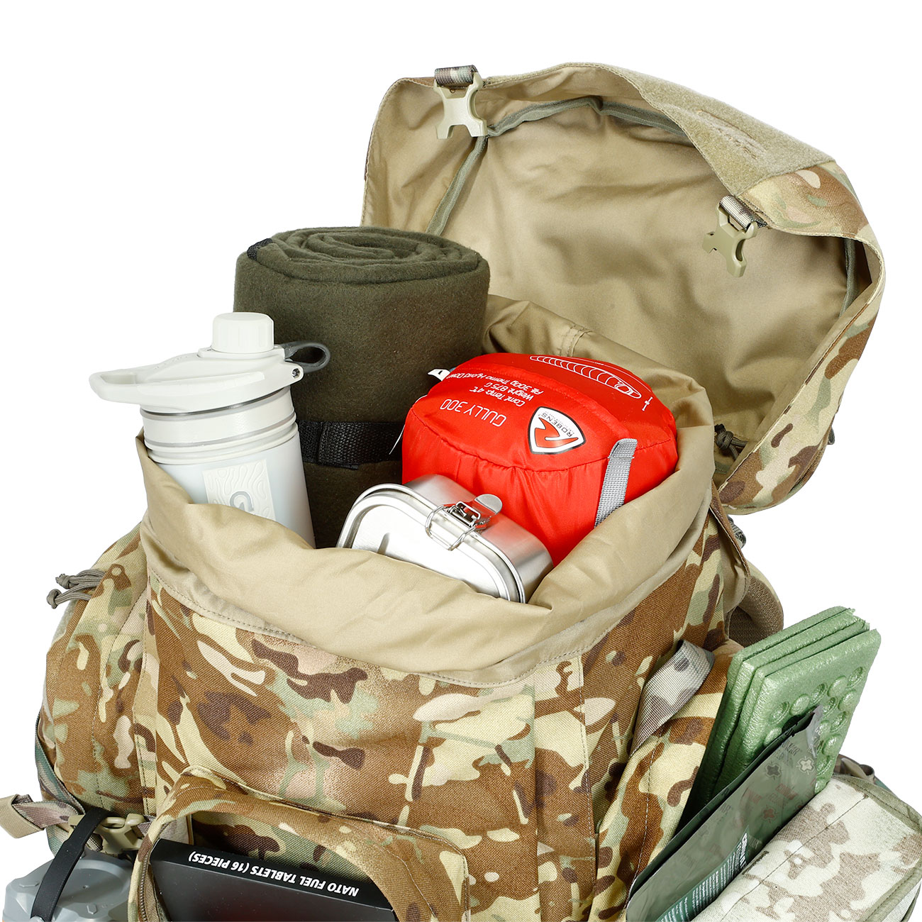 Highlander Rucksack Pinnacle 70 Liter Molle mit abnehmbaren Seitentaschen HMTC Bild 10