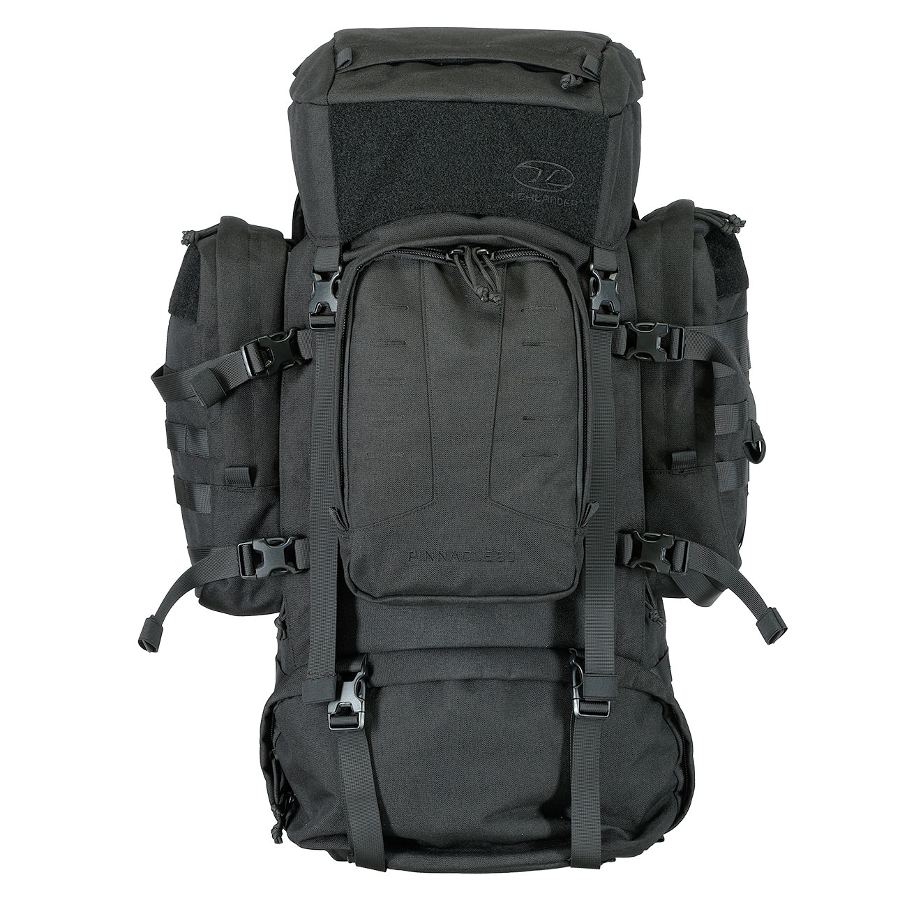 Highlander Rucksack Pinnacle 90 Liter Molle mit abnehmbaren Seitentaschen schwarz Bild 1