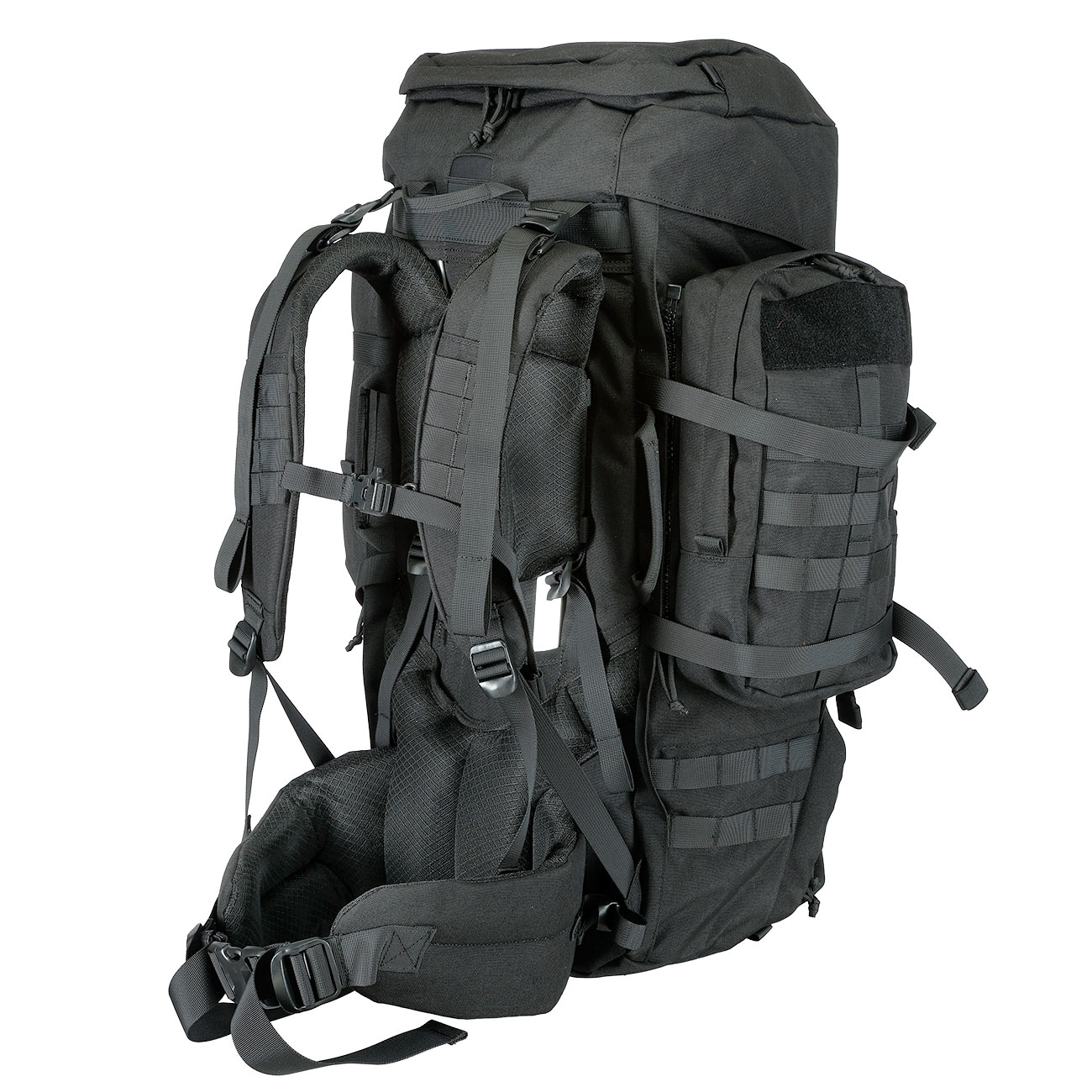 Highlander Rucksack Pinnacle 90 Liter Molle mit abnehmbaren Seitentaschen schwarz Bild 6