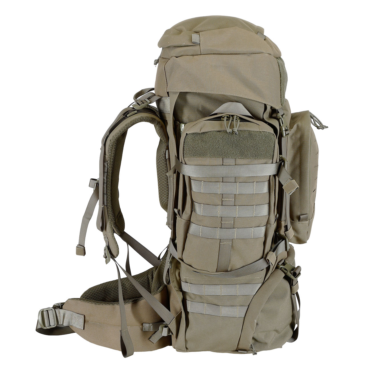 Highlander Rucksack Pinnacle 90 Liter Molle mit abnehmbaren Seitentaschen Ranger Green Bild 7