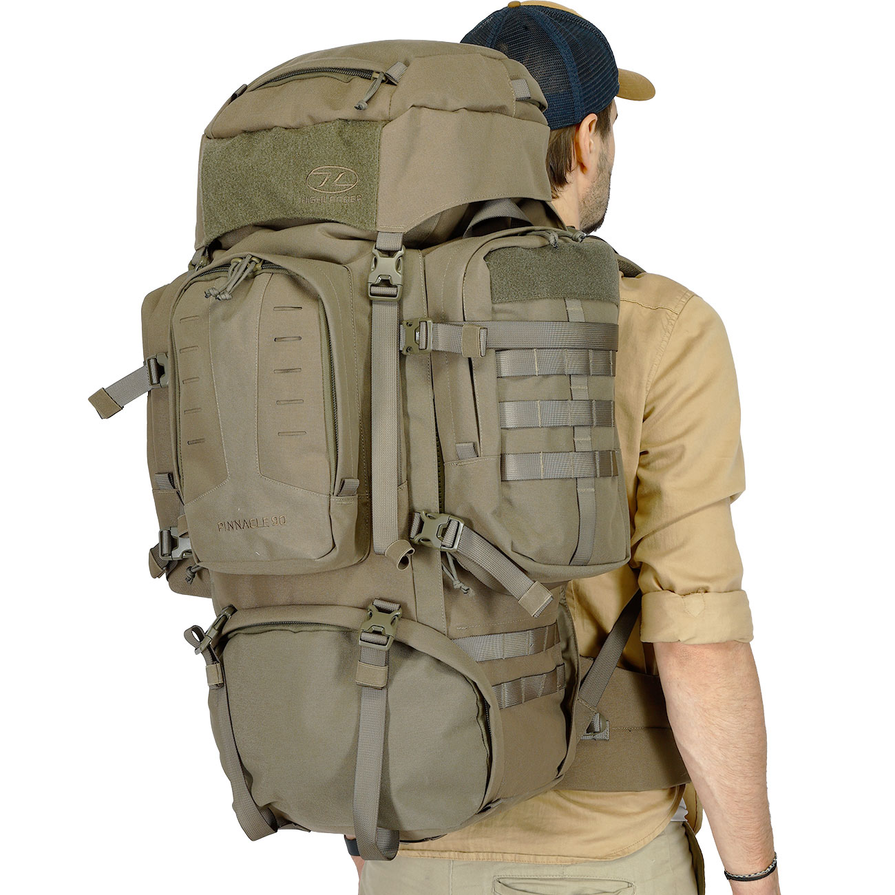 Highlander Rucksack Pinnacle 90 Liter Molle mit abnehmbaren Seitentaschen Ranger Green Bild 8