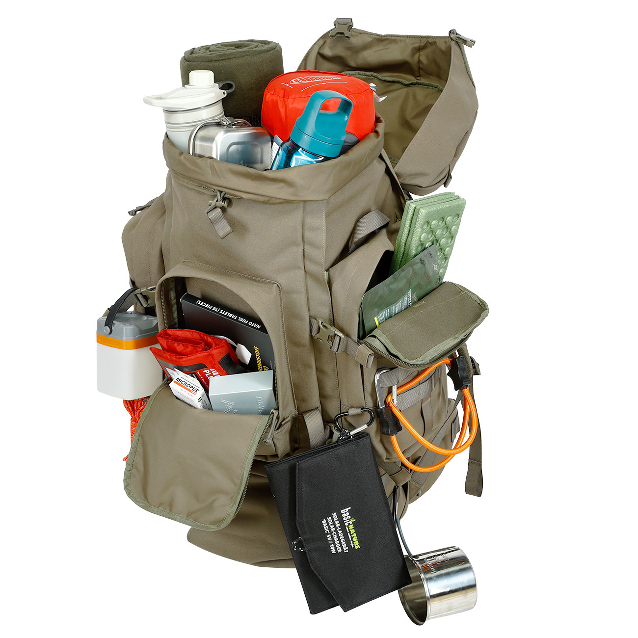 Highlander Rucksack Pinnacle 90 Liter Molle mit abnehmbaren Seitentaschen Ranger Green Bild 9